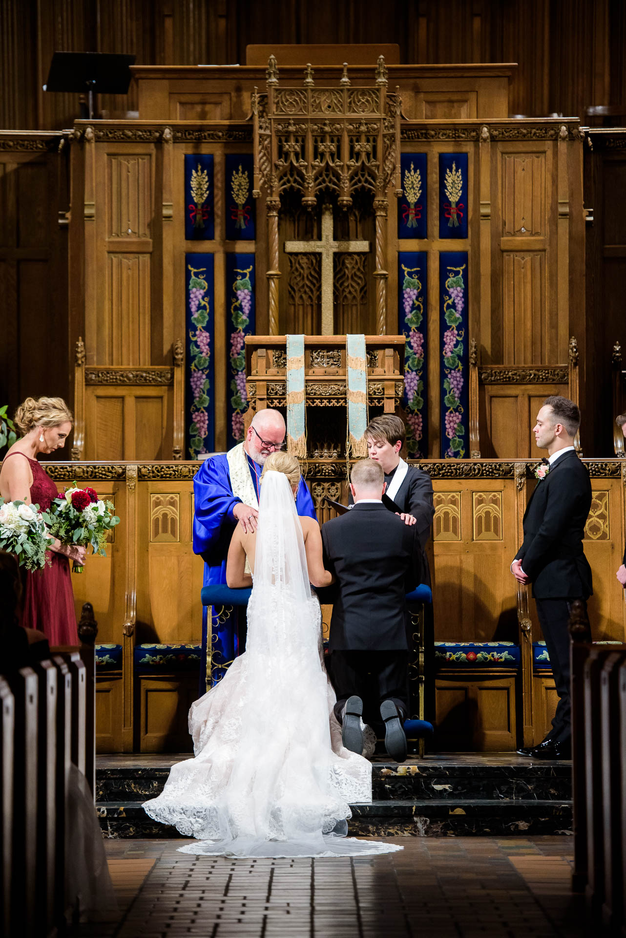 Wedding ceremony at Fourth Presbyterian Church in Chicago.