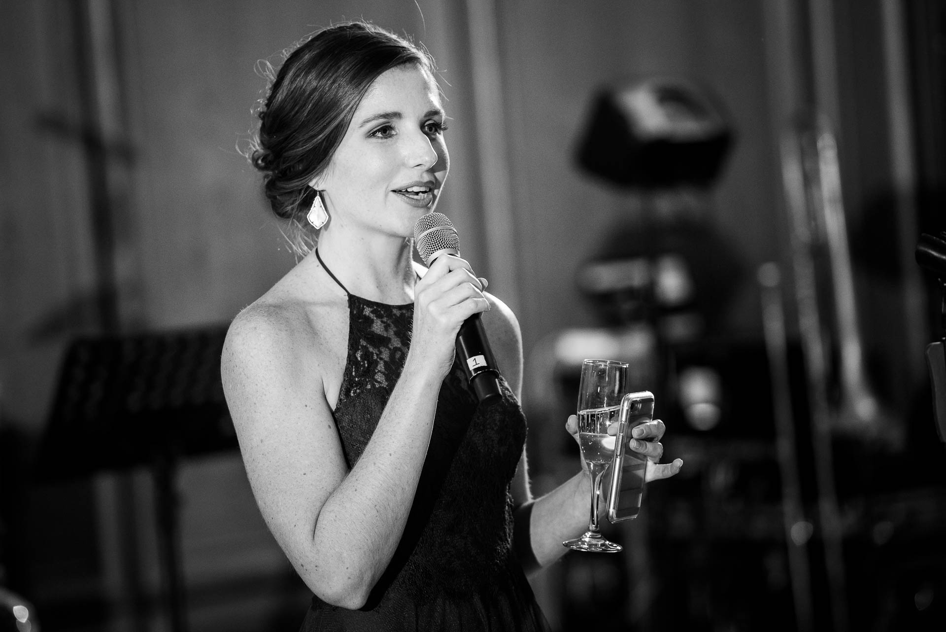 Maid of honor speech during their wedding reception at the Mid America Club in Chicago.