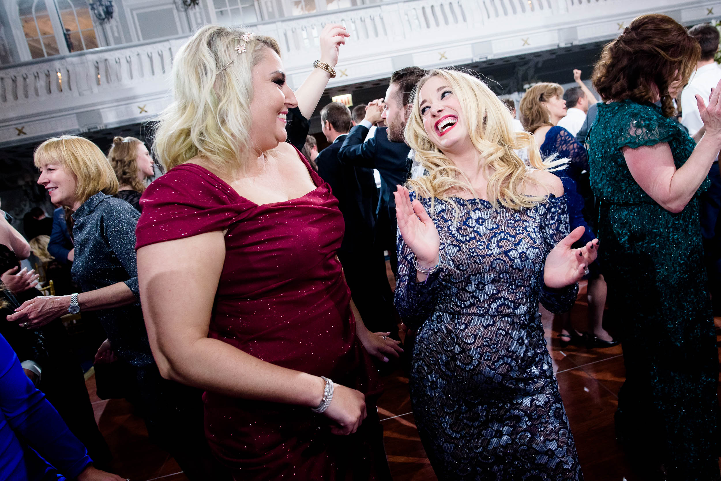 Fun dancing photos during a Blackstone Chicago wedding.