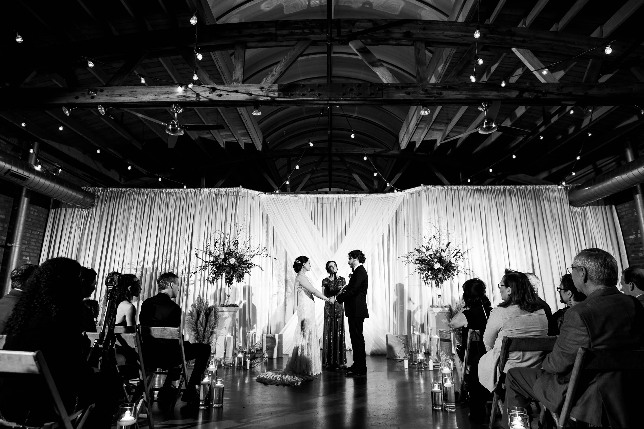 Ceremony during a Loft on Lake Chicago wedding.