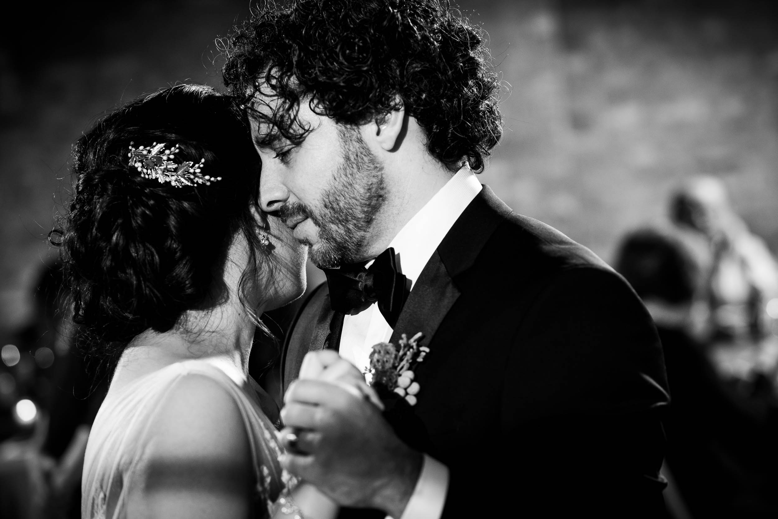 Intimate first dance photo during a Loft on Lake Chicago wedding.