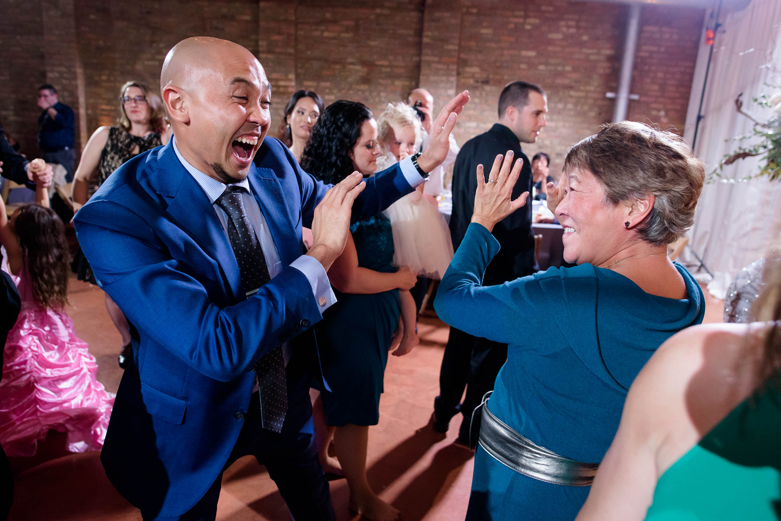 Dancing during a Loft on Lake Chicago wedding.