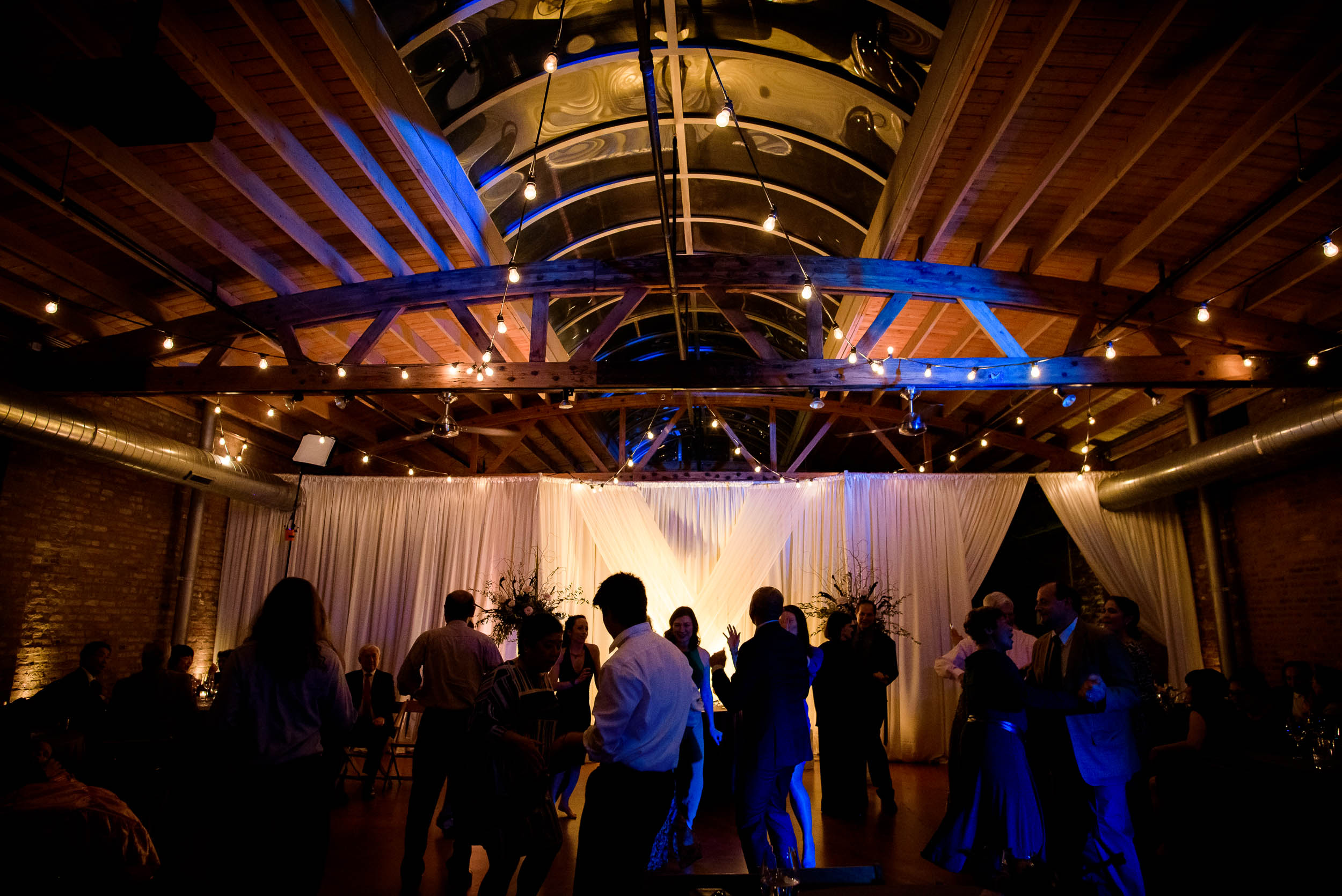 Reception during a Loft on Lake Chicago wedding.