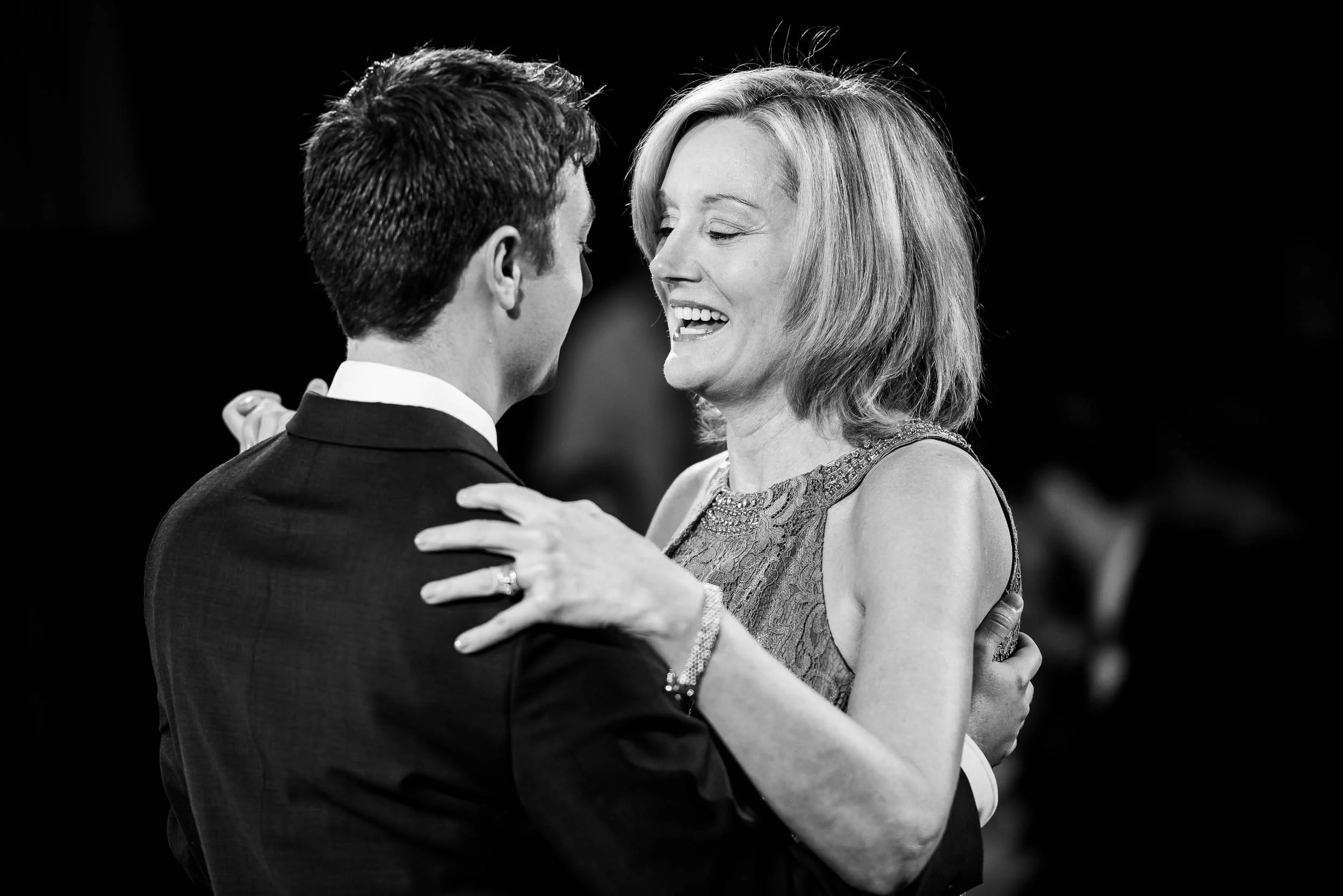 Mother son dance during a Newberry Library Chicago wedding.