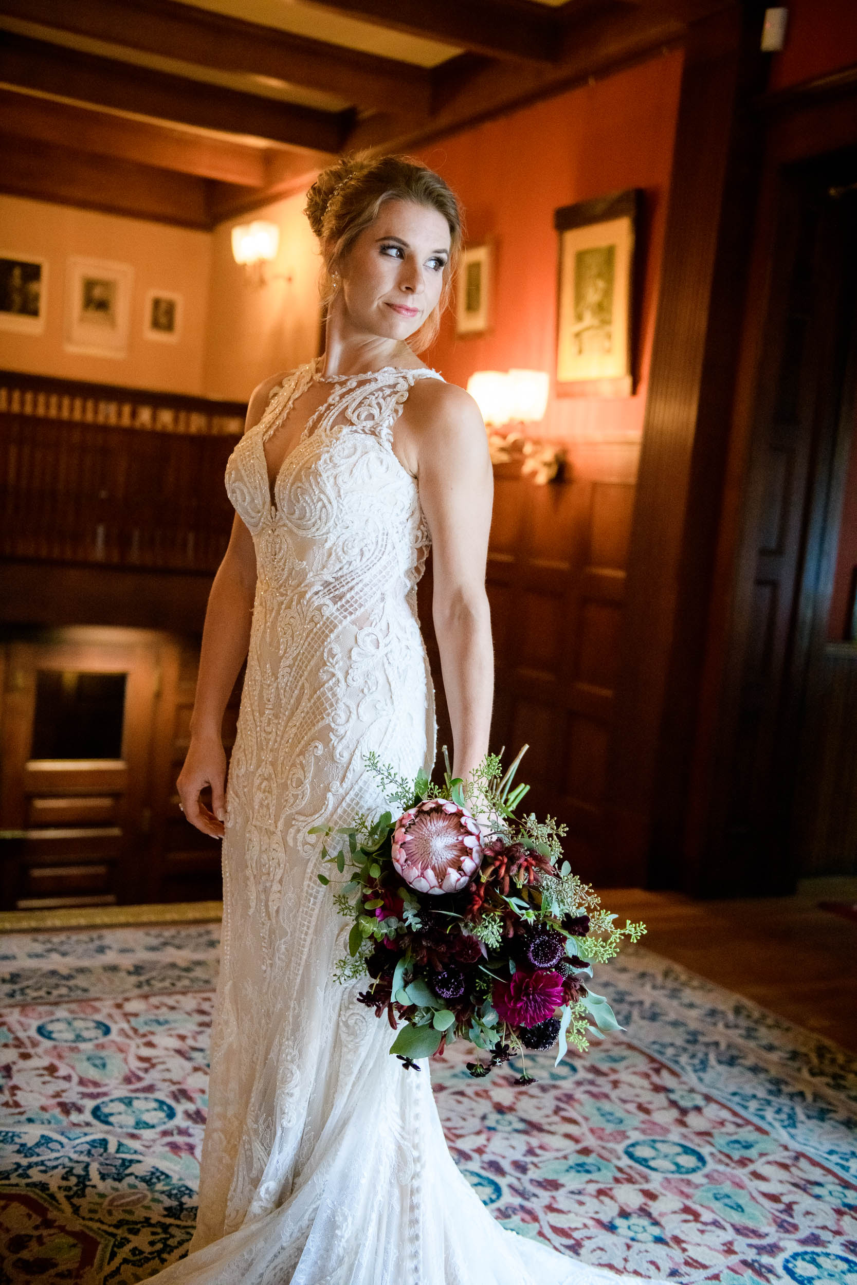 Bridal portrait during a Glessner House Chicago wedding.