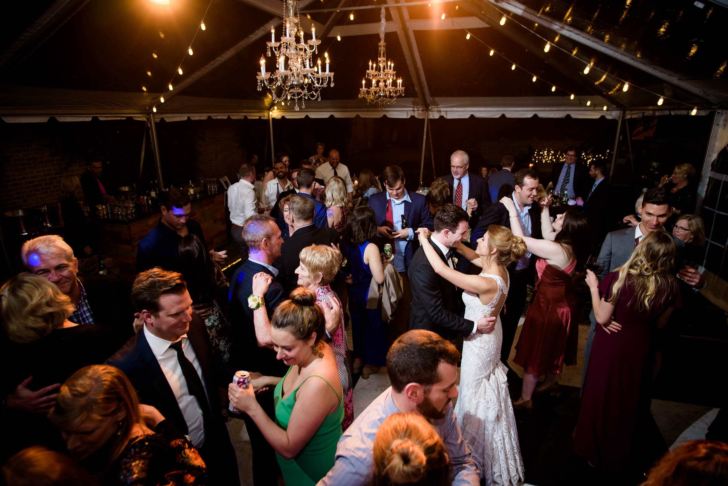 Dance party during a Glessner House Chicago wedding reception.