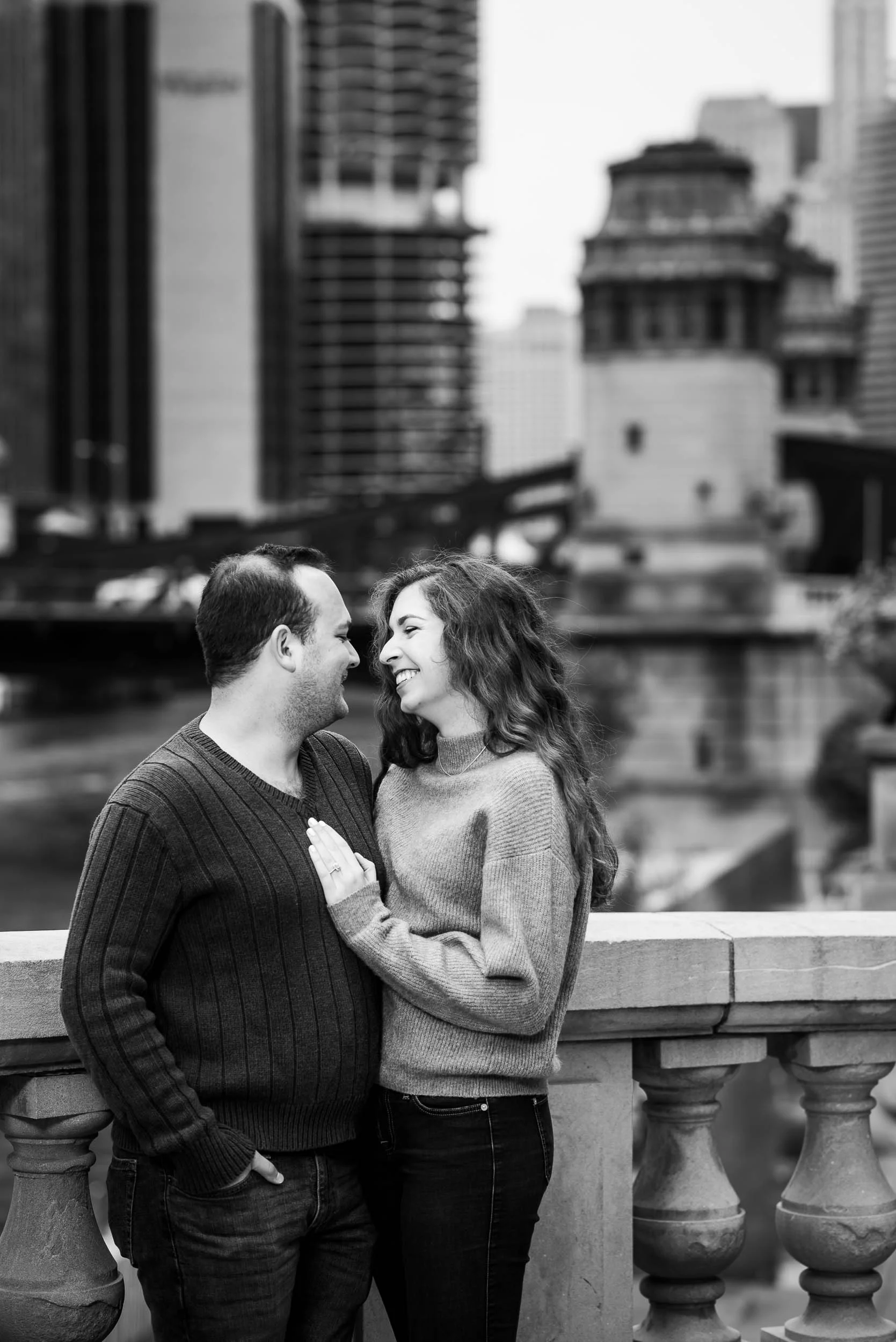 Downtown Chicago engagement session captured by J. Brown Photography. See more engagement photo ideas at jbrownphotography.com!