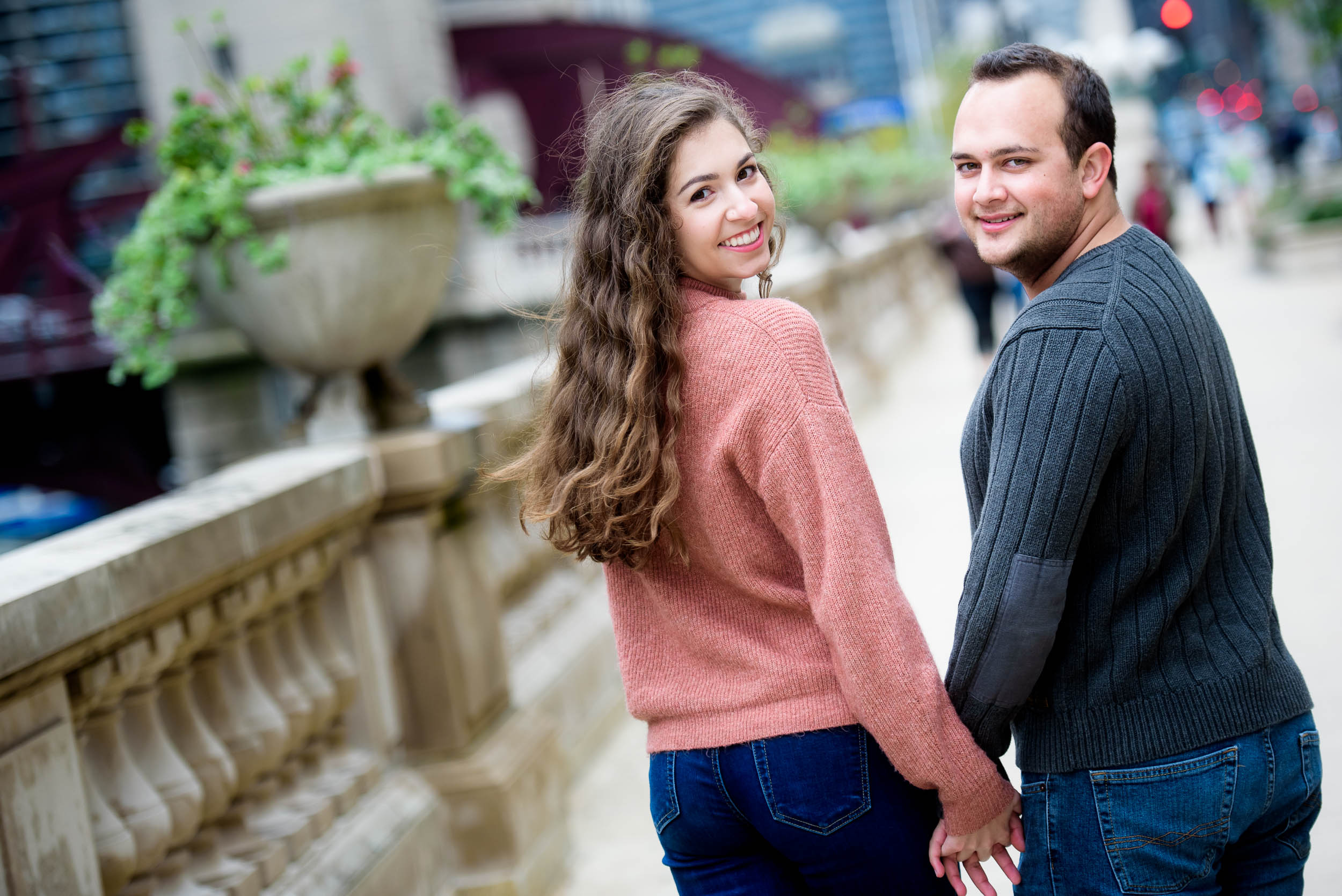 Downtown Chicago engagement session captured by J. Brown Photography. See more engagement photo ideas at jbrownphotography.com!