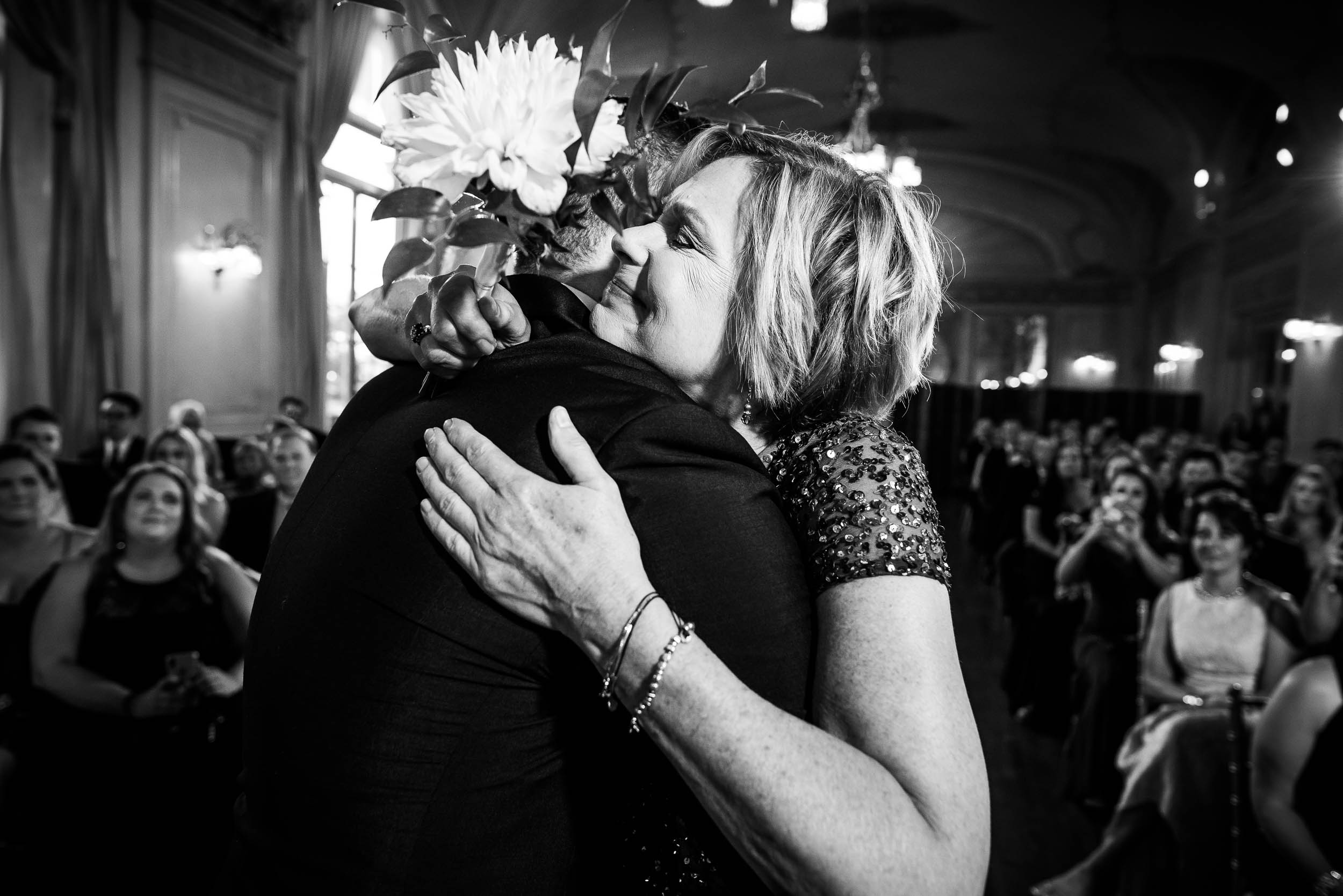 Emotional wedding photos from luxurious fall wedding at the Chicago Symphony Center captured by J. Brown Photography. See more wedding ideas at jbrownphotography.com!