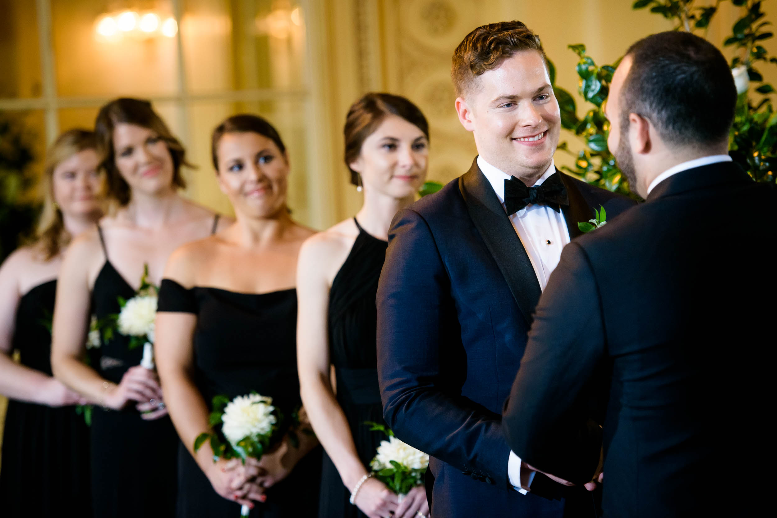 Modern wedding ceremony for luxurious fall wedding at the Chicago Symphony Center captured by J. Brown Photography. See more wedding ideas at jbrownphotography.com!