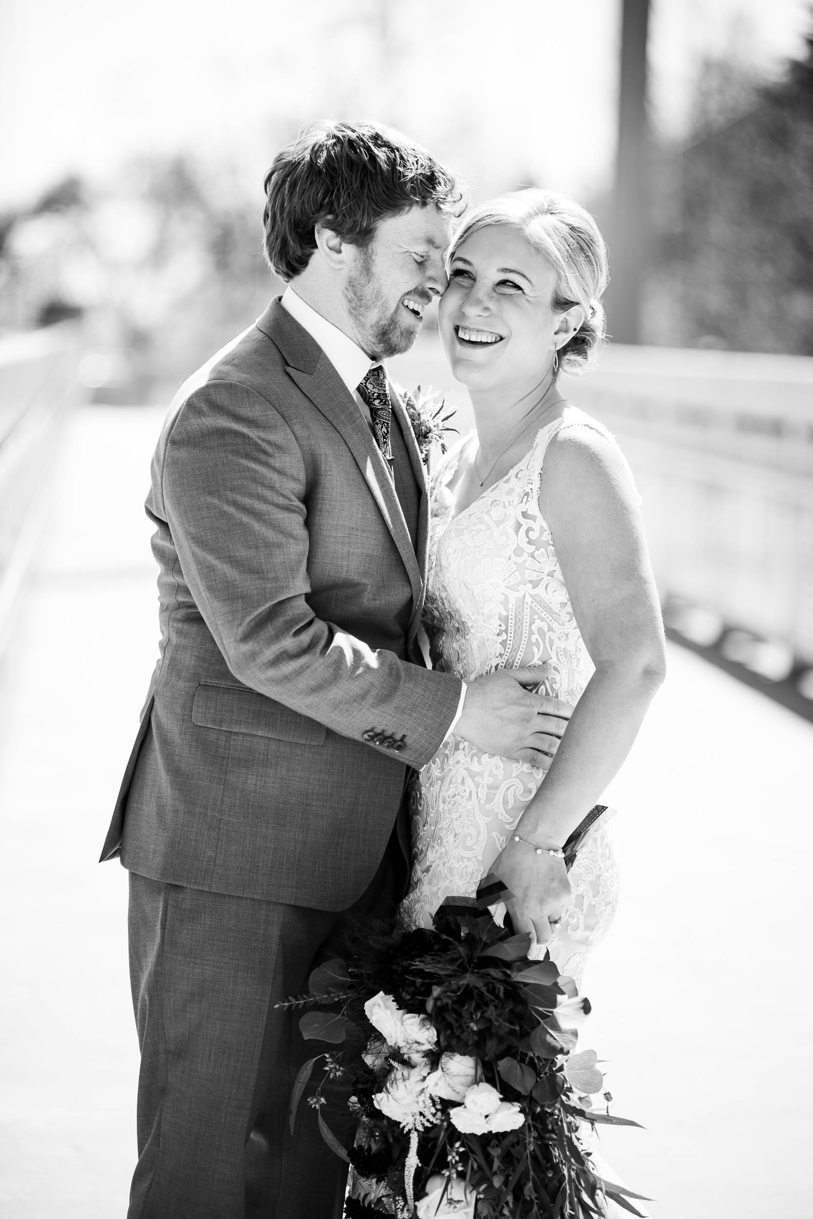 Black and white wedding photos: Modern industrial Chicago wedding inside Prairie Street Brewhouse captured by J. Brown Photography. Find more wedding ideas at jbrownphotography.com!
