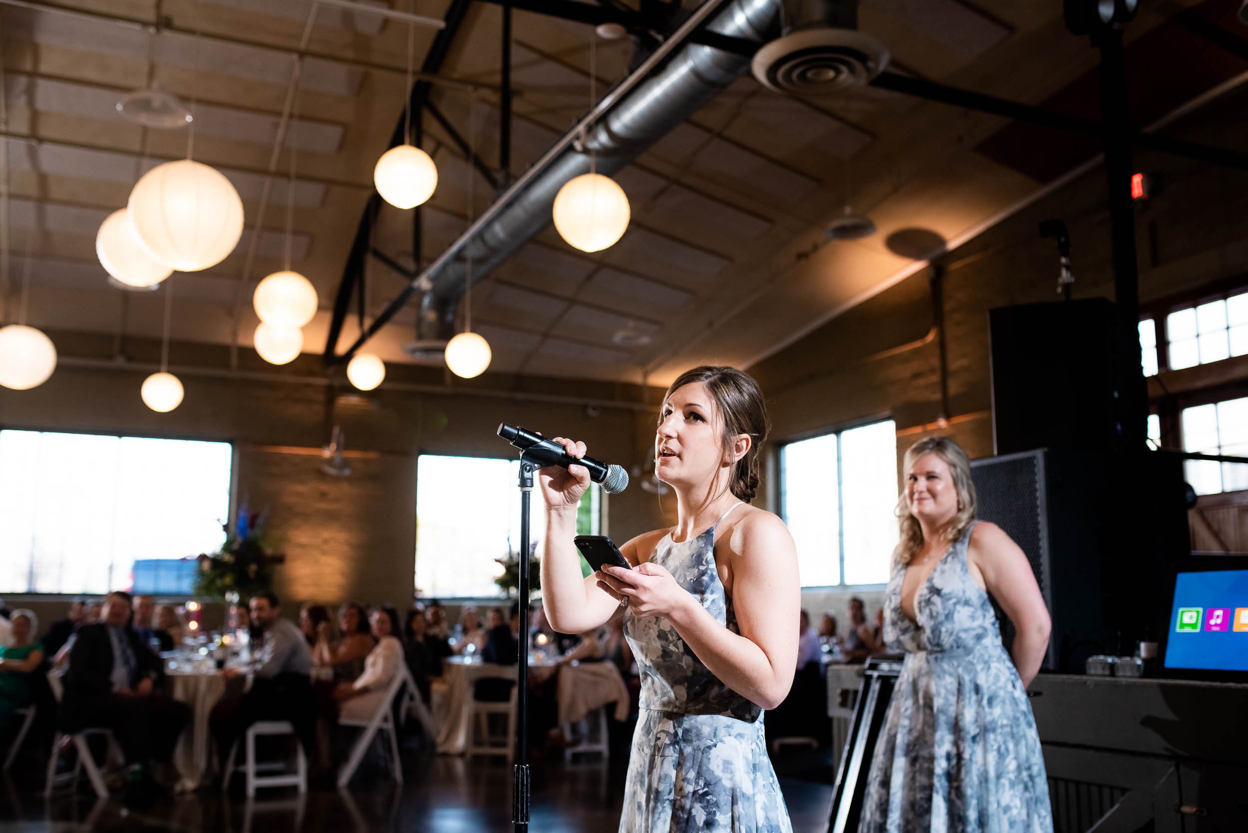 Wedding speeches: Modern industrial Chicago wedding inside Prairie Street Brewhouse captured by J. Brown Photography. Find more wedding ideas at jbrownphotography.com!