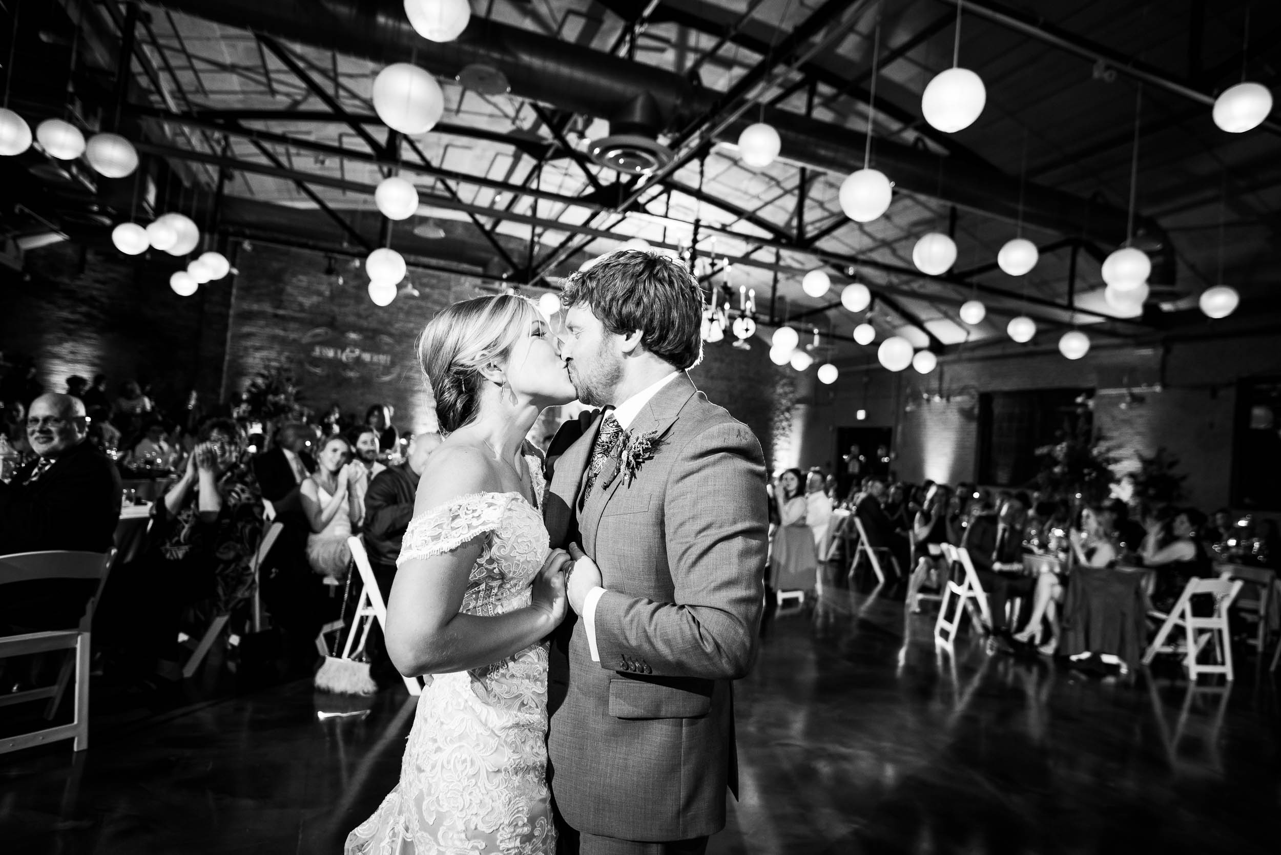 Modern industrial Chicago wedding inside Prairie Street Brewhouse captured by J. Brown Photography. Find more wedding ideas at jbrownphotography.com!