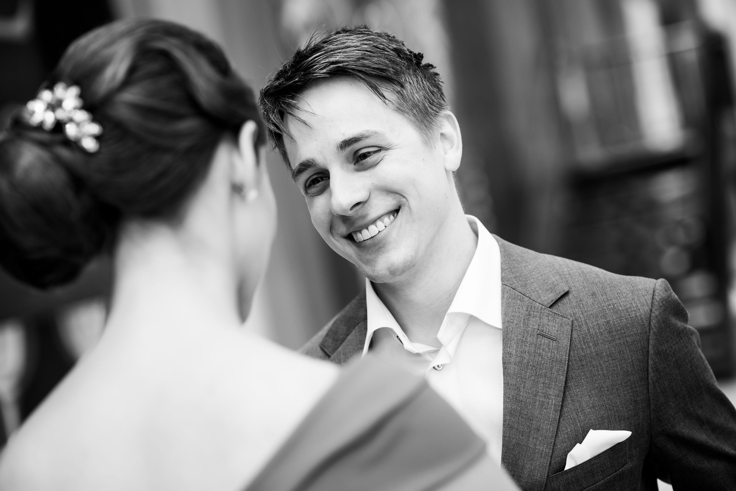 Black and white wedding photo: Carnivale Chicago wedding captured by J Brown Photography