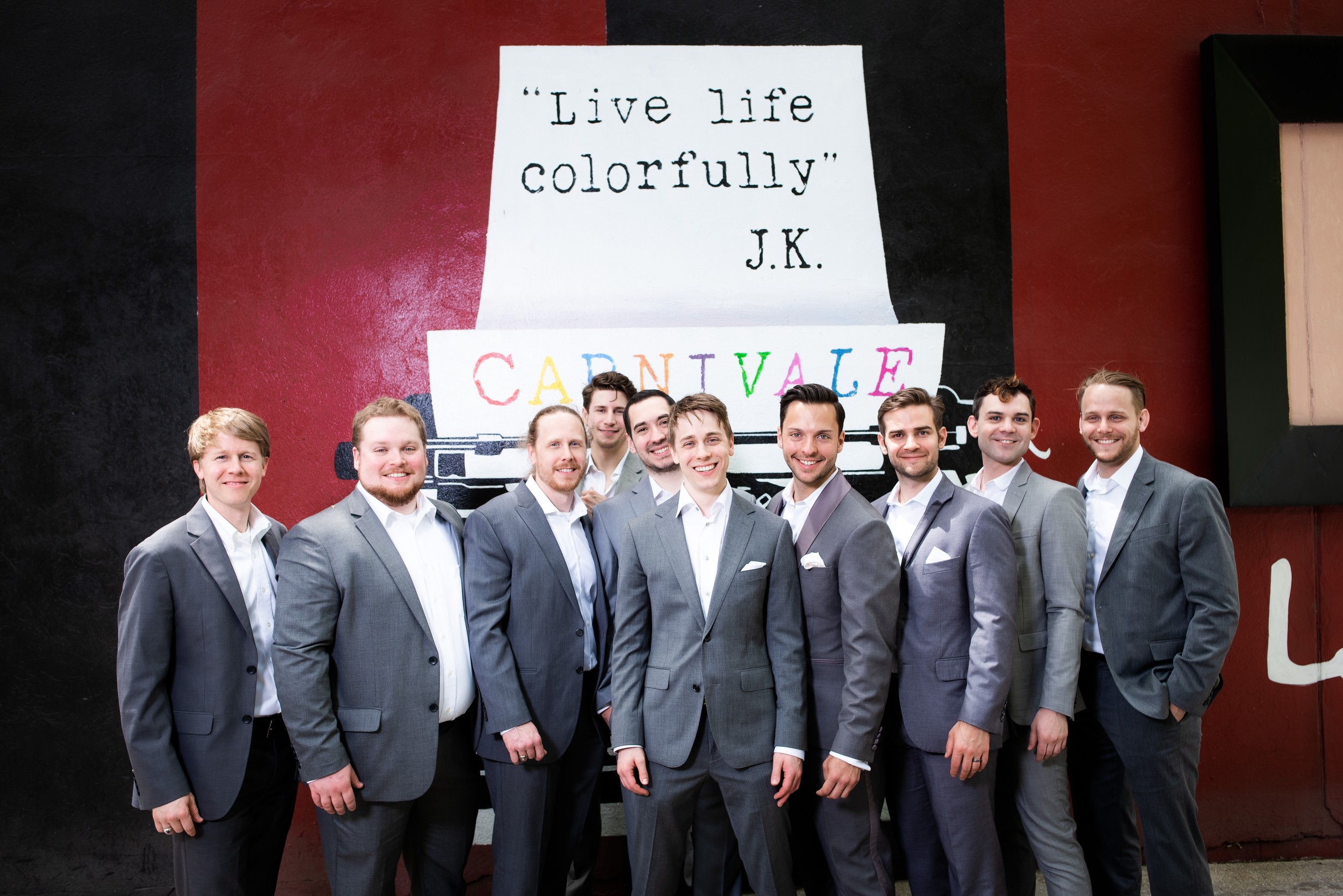 Gray wedding tuxedo: Carnivale Chicago wedding captured by J Brown Photography