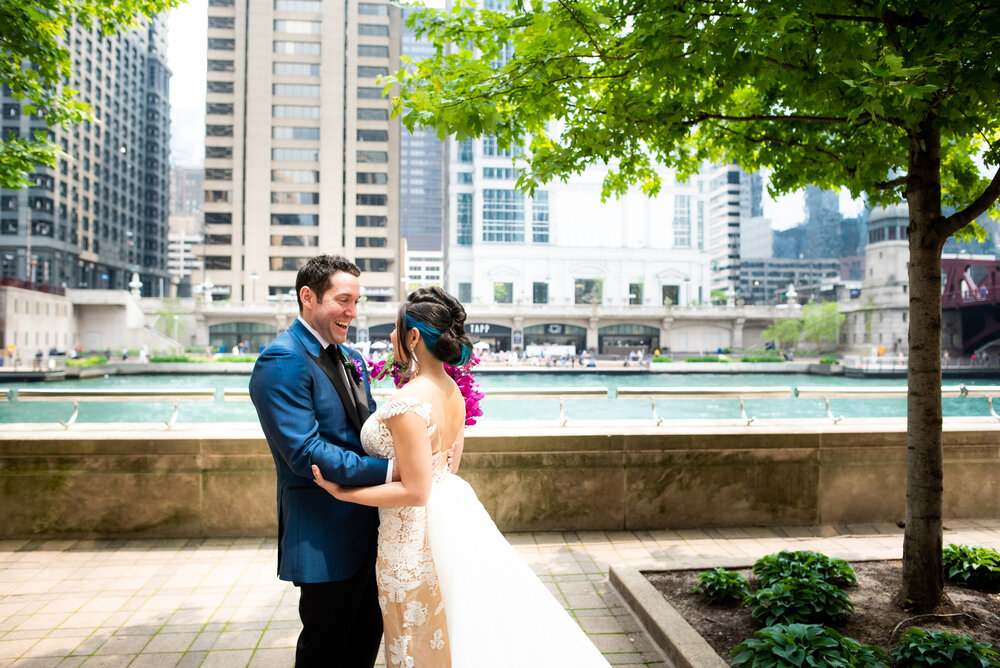 Adler Planetarium | Bride Groom First Look | Chicago IL