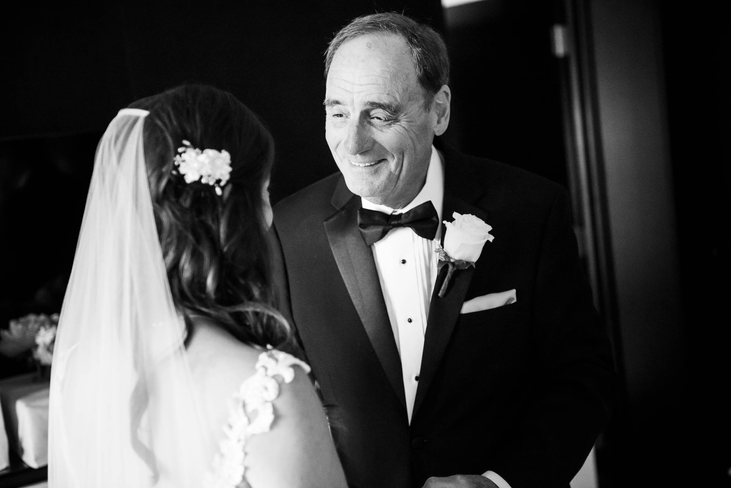 Father daughter wedding photography: Loews Chicago Hotel Wedding captured by J. Brown Photography