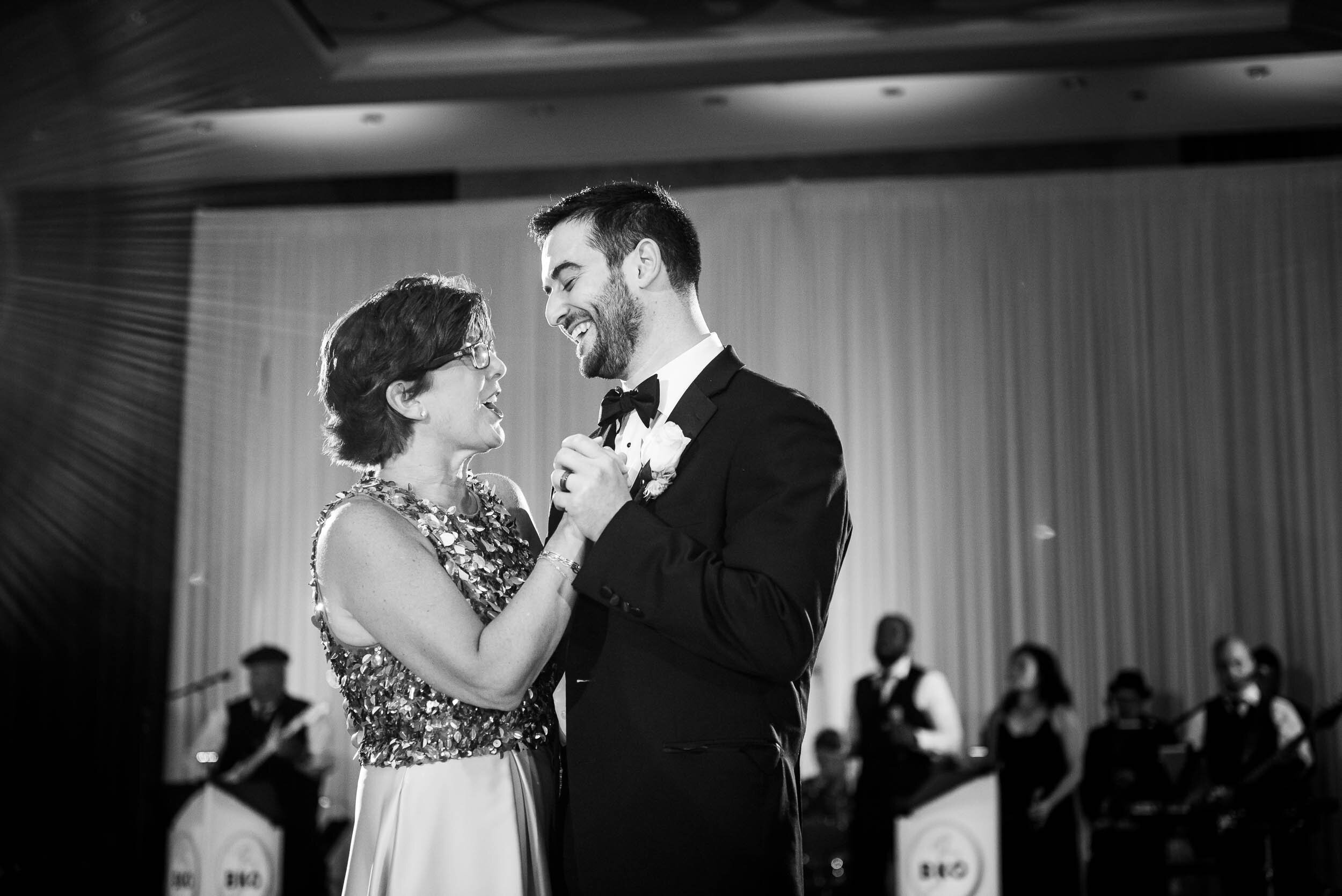 Mother son wedding dance: Loews Chicago Hotel Wedding captured by J. Brown Photography