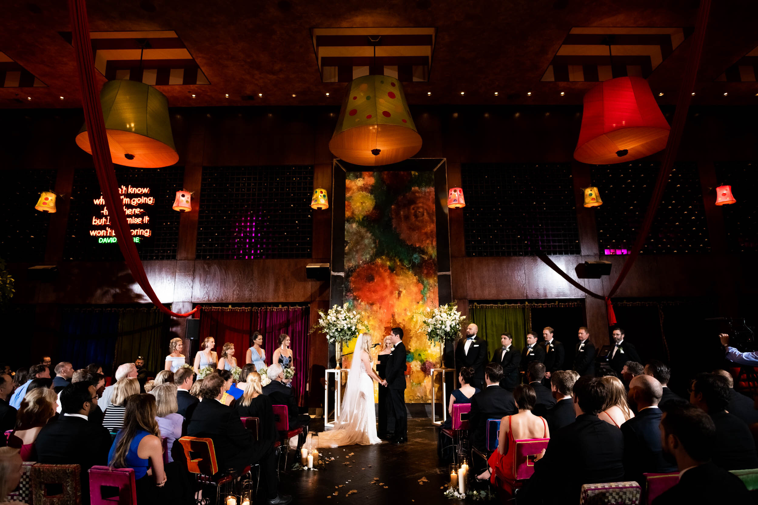 Wedding ceremony: Carnivale Chicago Wedding captured by J. Brown Photography
