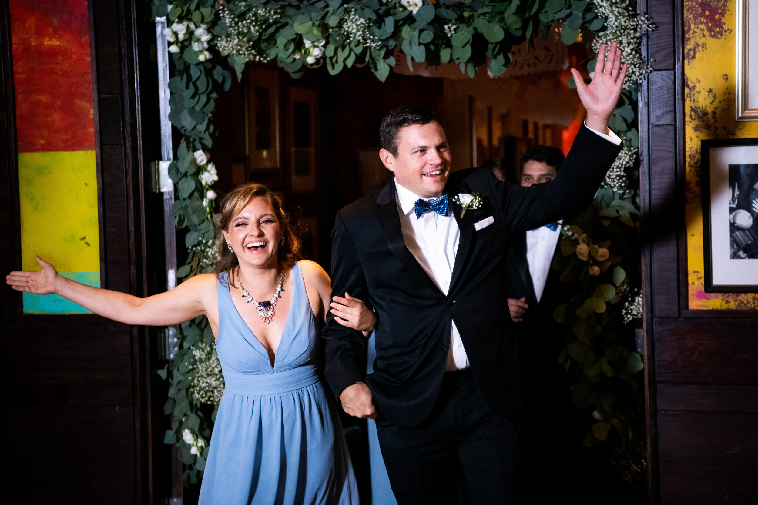 Wedding party introductions: Carnivale Chicago Wedding captured by J. Brown Photography