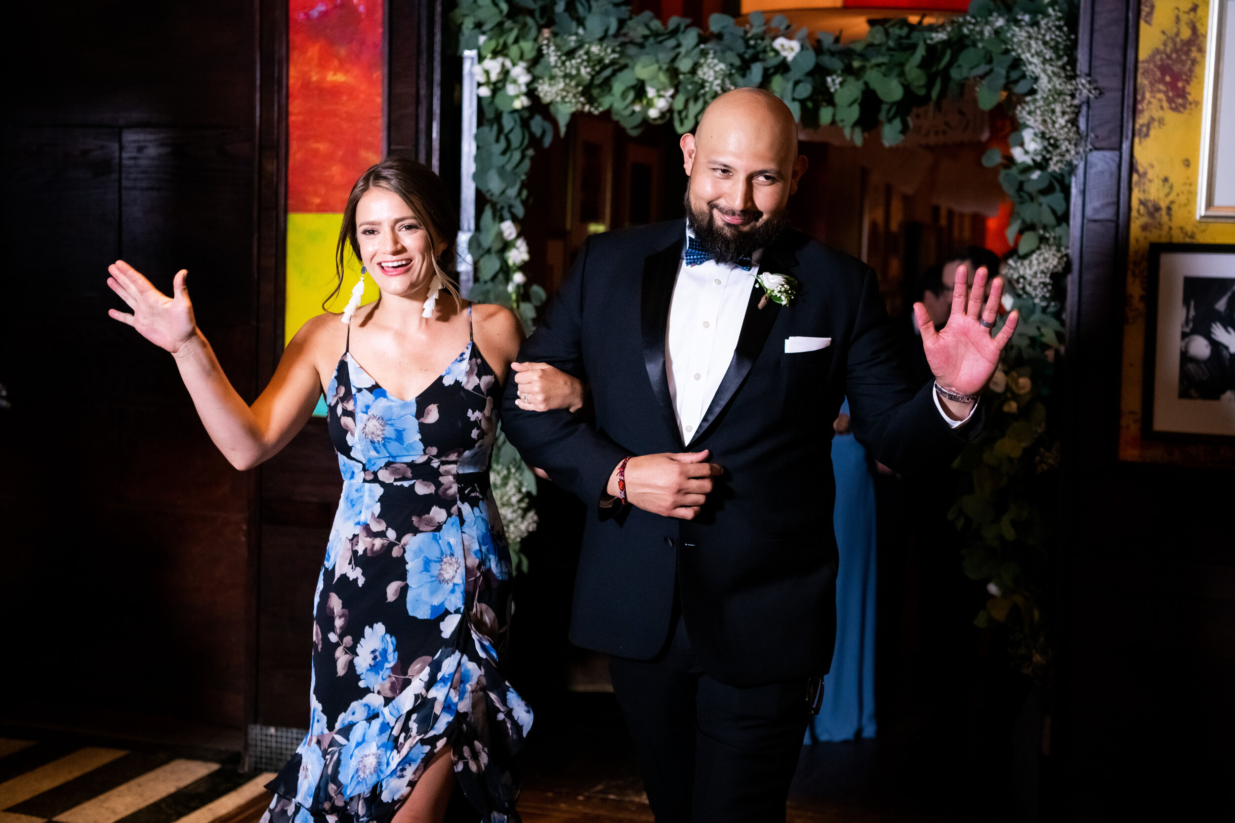 Wedding party introductions: Carnivale Chicago Wedding captured by J. Brown Photography