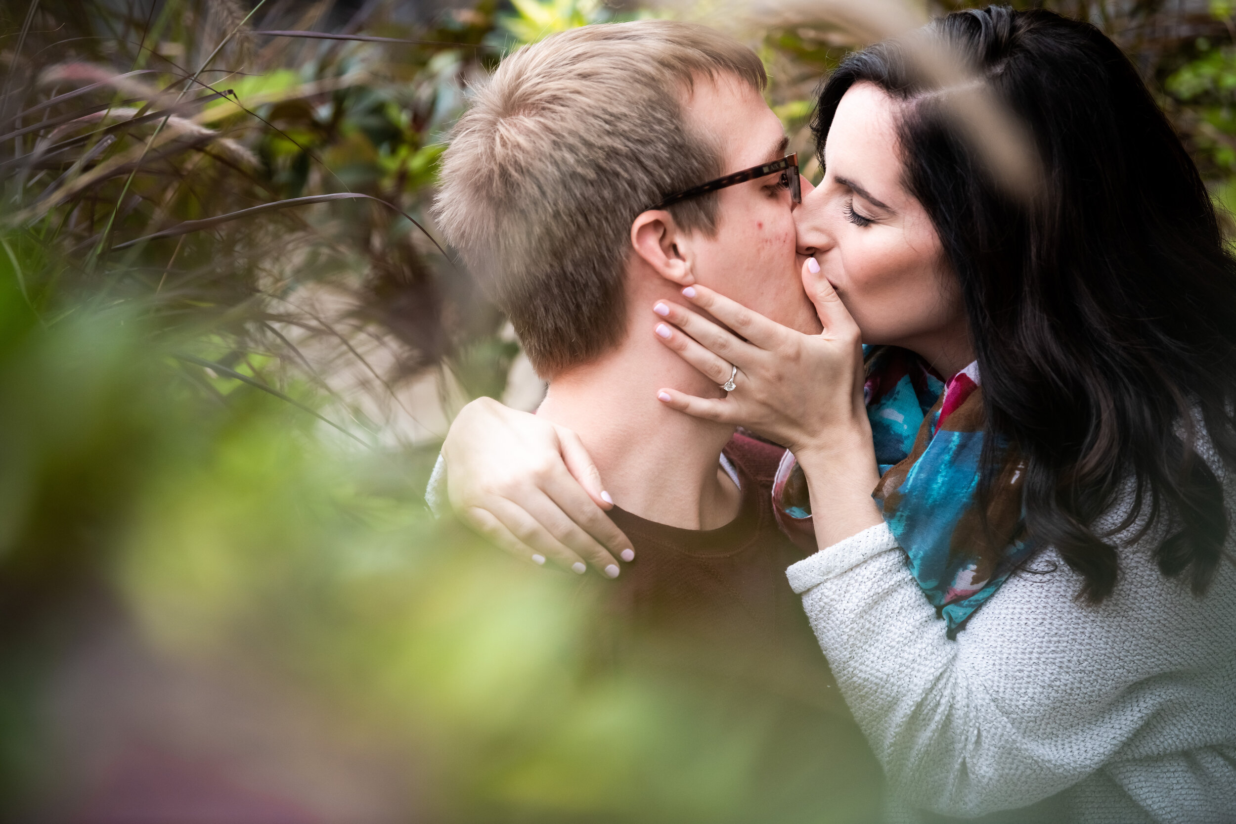Chicago engagement session outside Katherine Anne Confections in Logan Square.  