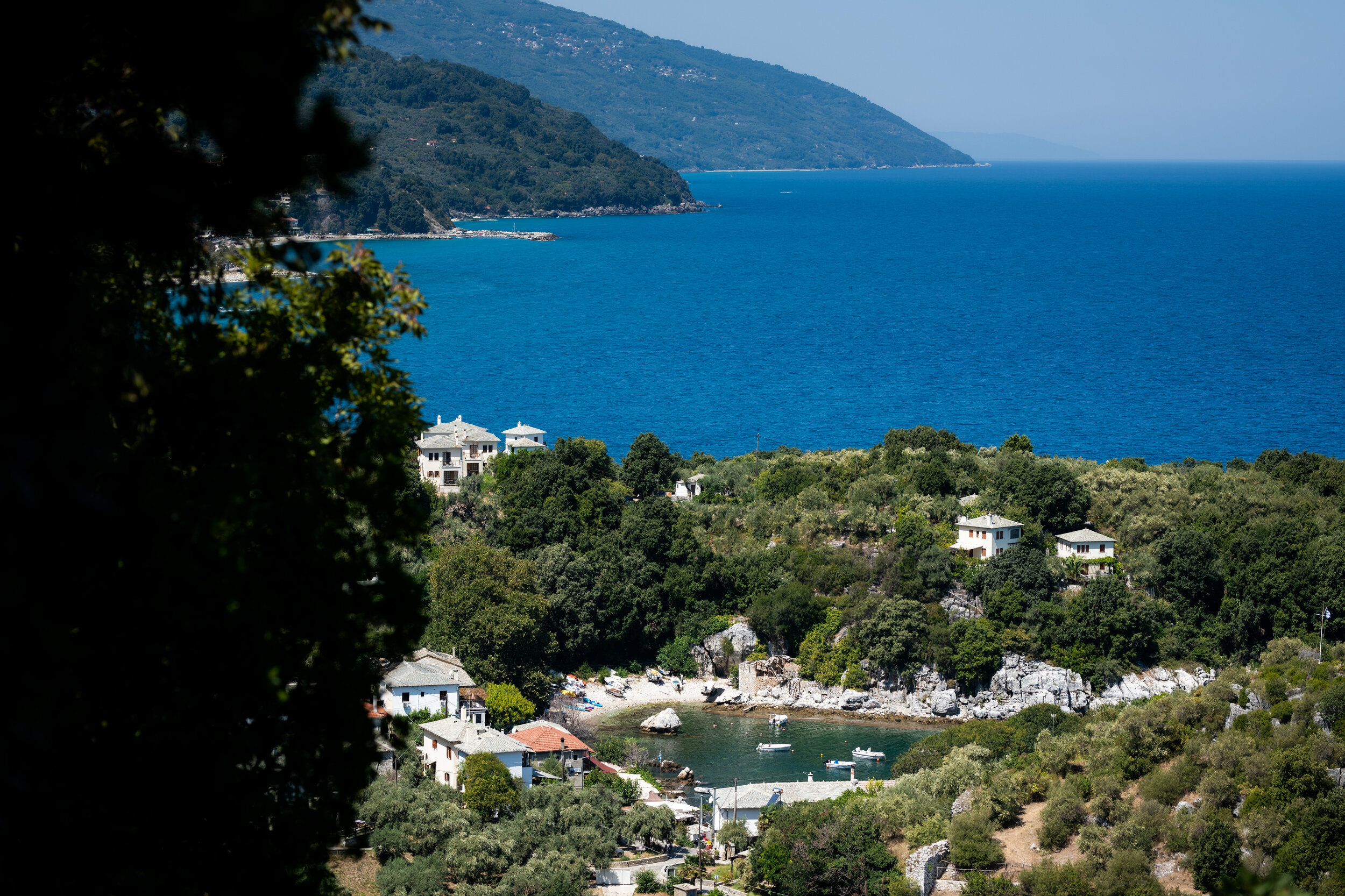 Views of Damouchari, Greece:  photo of destination wedding in Greece by J. Brown Photography.