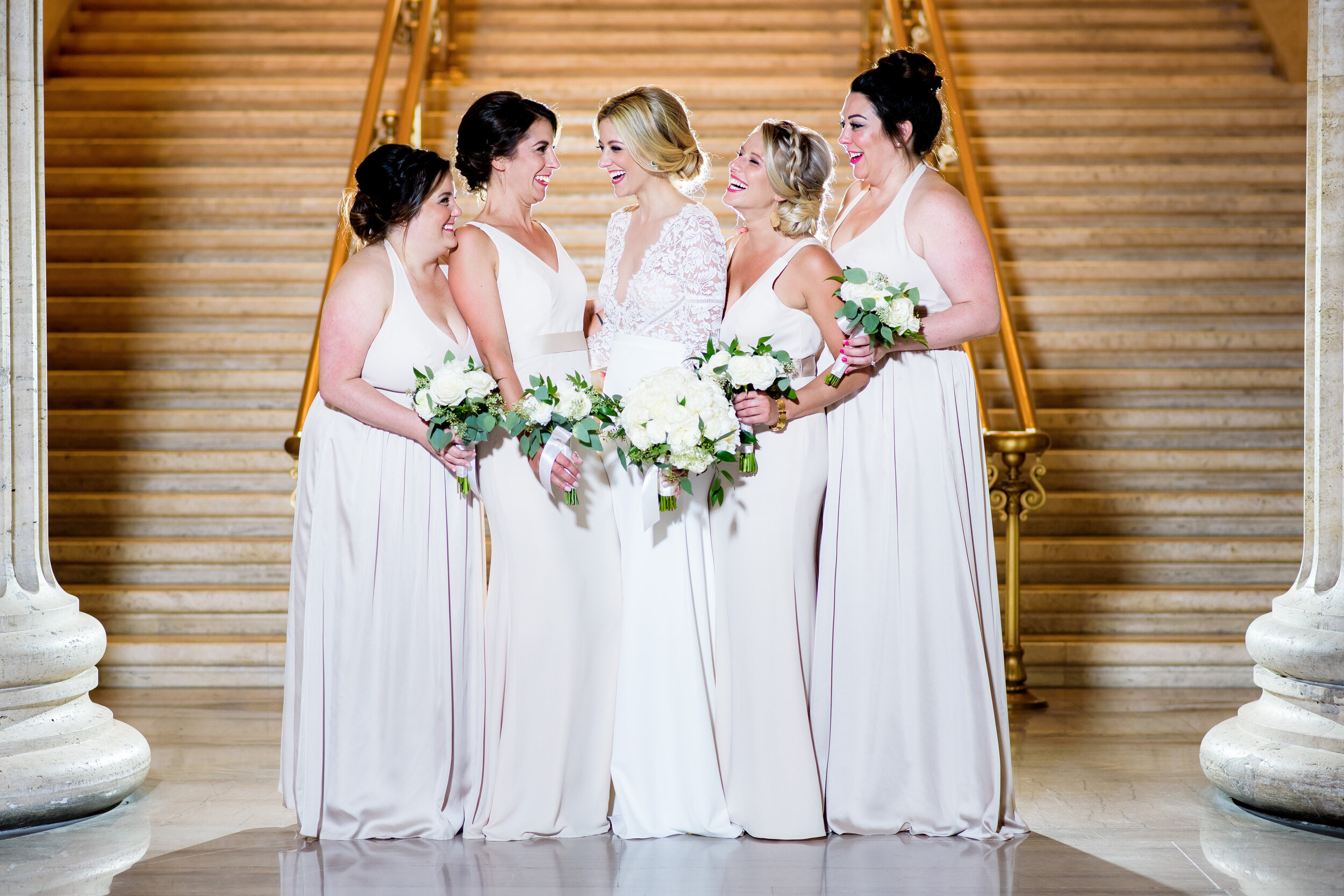 Bridal portrait at Union Station Chicago: Geraghty Chicago wedding photography captured by J. Brown Photography.