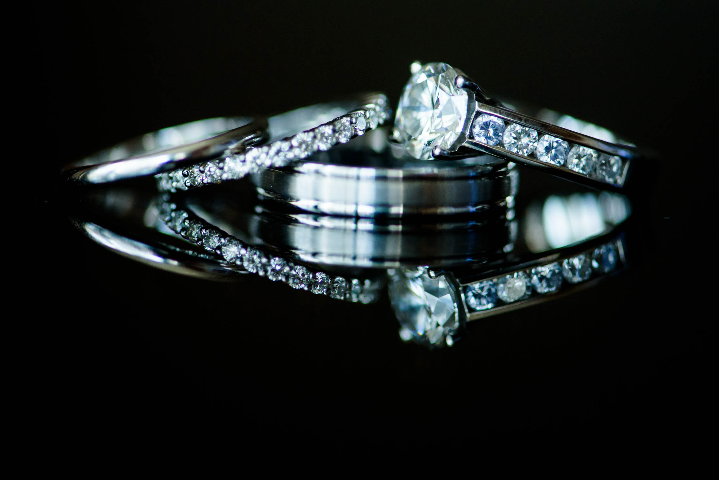 Wedding rings detail photo:  Ravenswood Event Center Chicago wedding captured by J. Brown Photography.  