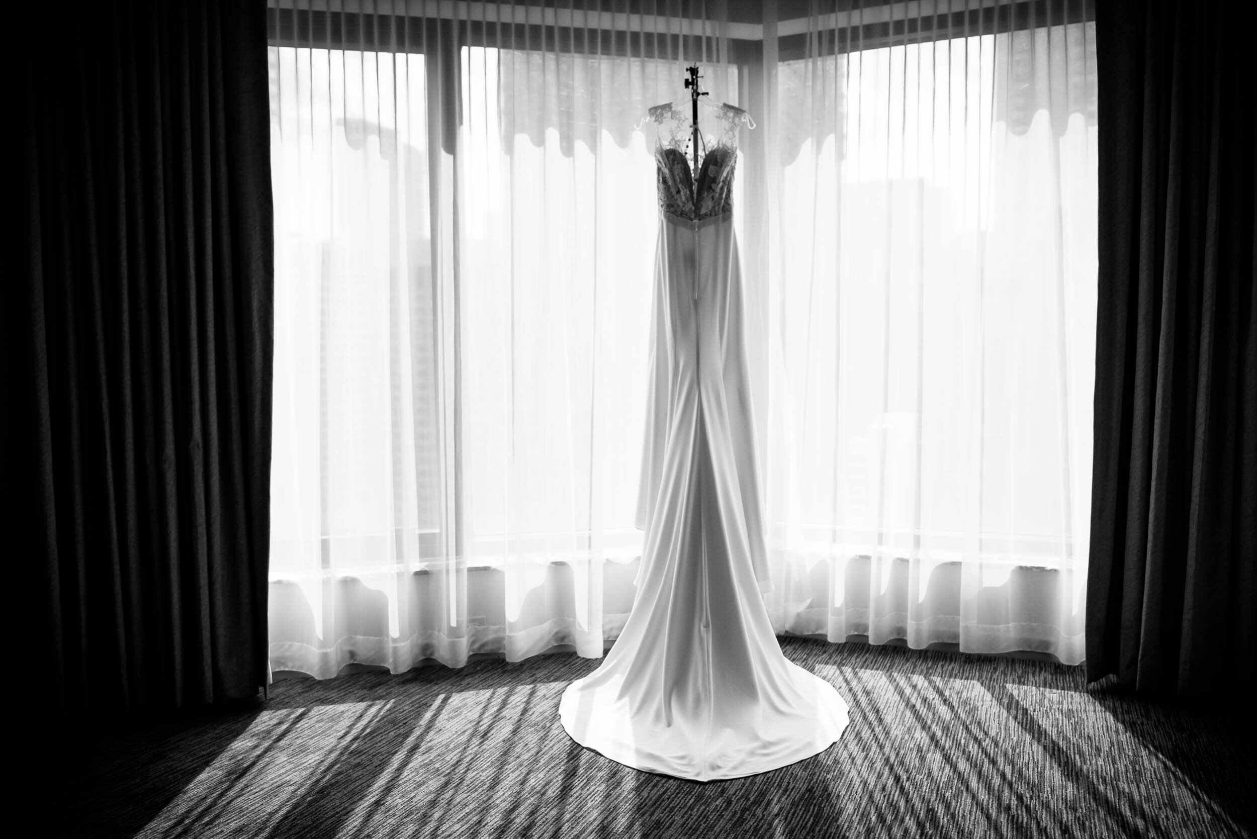 Wedding dress photo: Ravenswood Event Center Chicago wedding captured by J. Brown Photography.  
