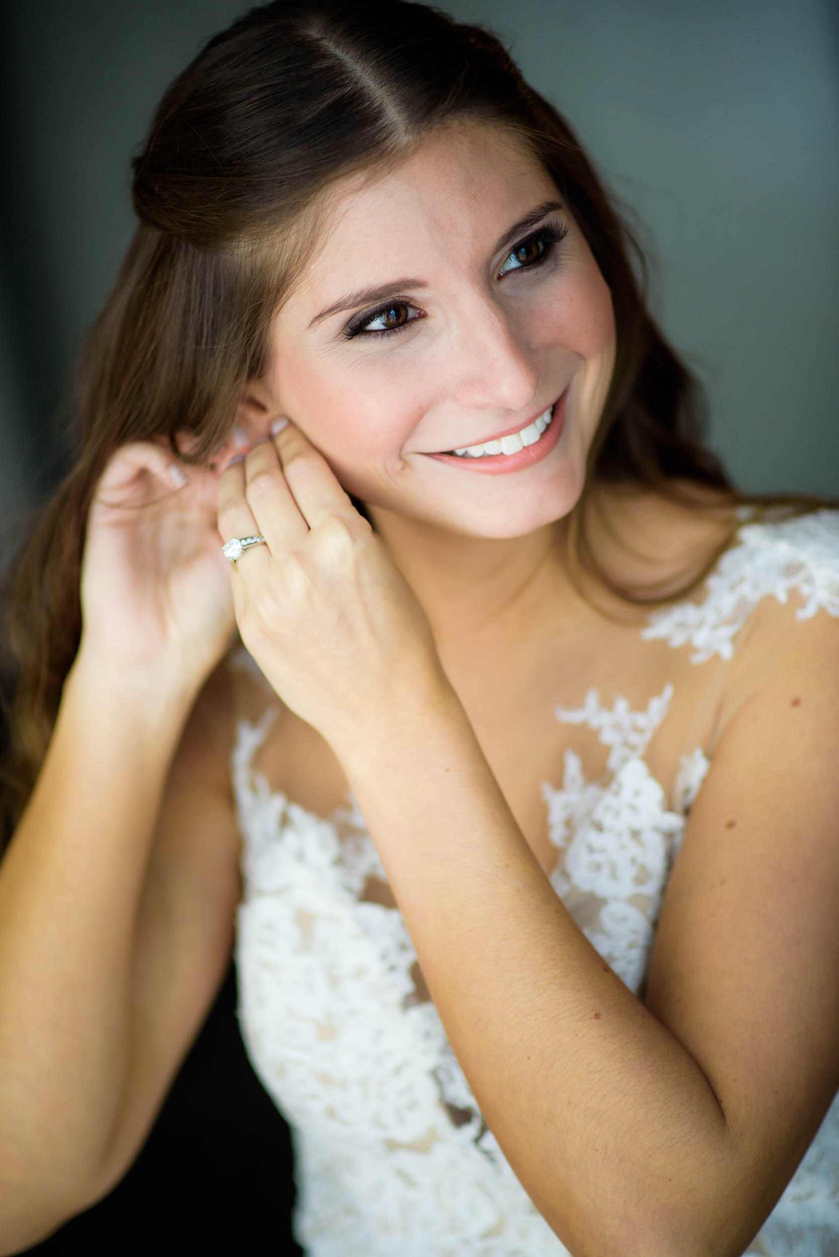 Bride getting ready on her wedding day: Ravenswood Event Center Chicago wedding captured by J. Brown Photography.  