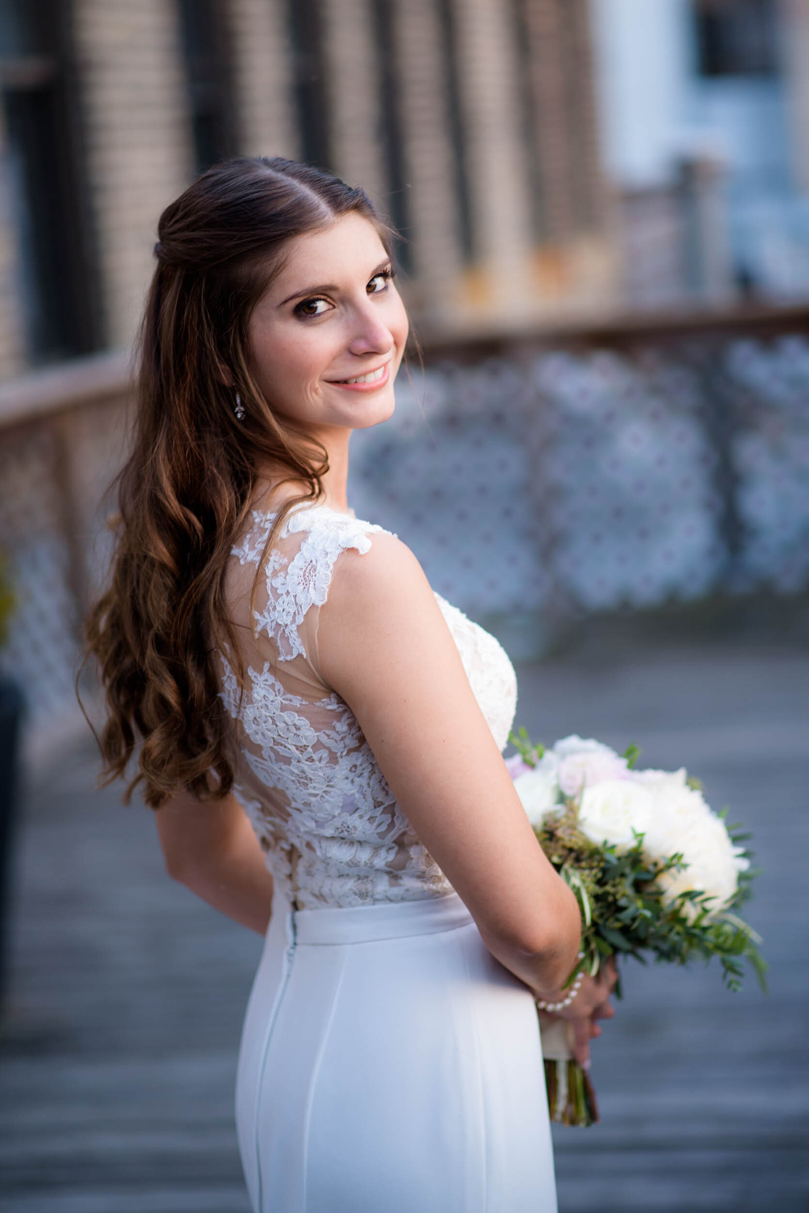Classic portrait of the bride: Ravenswood Event Center Chicago wedding captured by J. Brown Photography.  