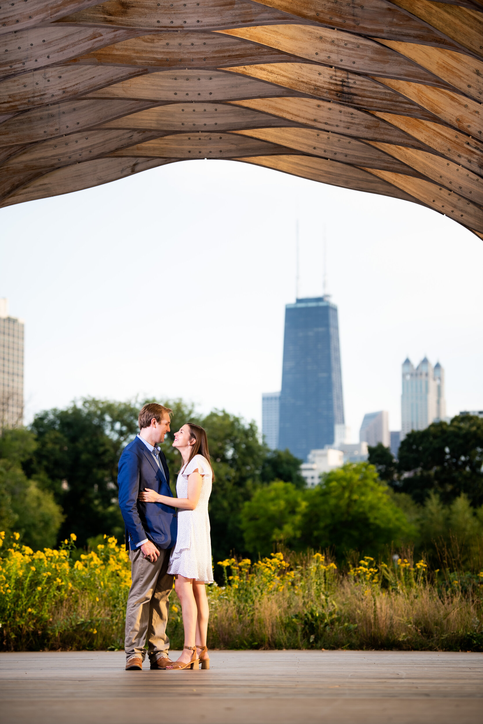 Lincoln Park Nature Boardwalk engagement photos by J. Brown Photography