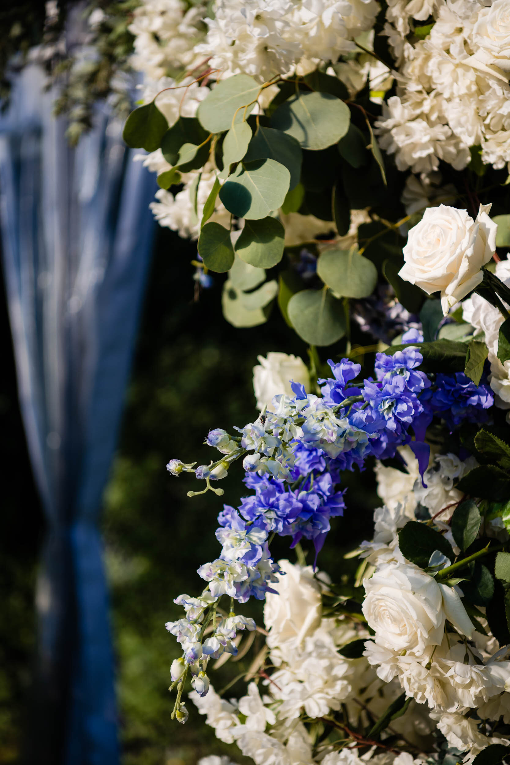 Floral detail photo:  Chicago backyard wedding photographed by J. Brown Photography.