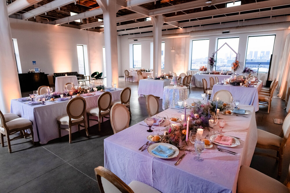 Wedding reception room photo at the Stockhouse: Chicago wedding photographs by J. Brown Photography.