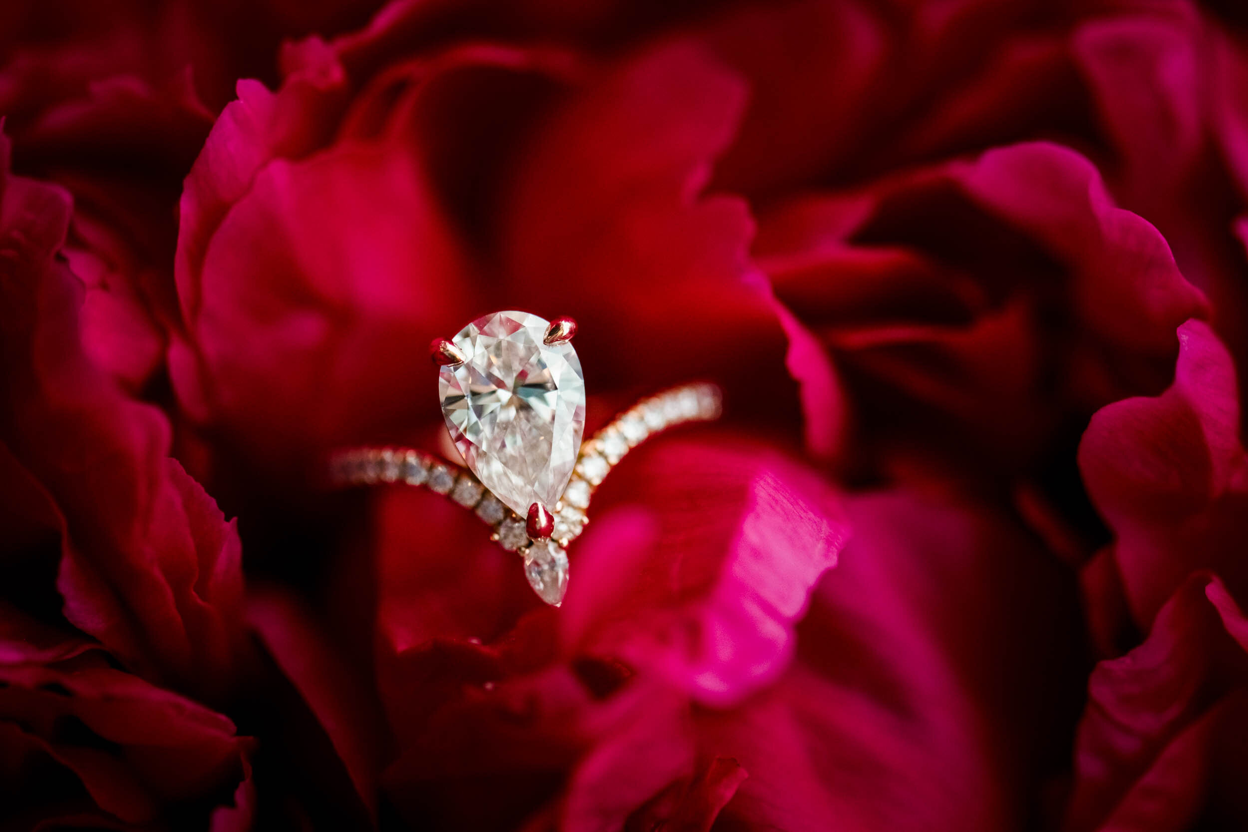 Top Wedding Photographers Near Me | Ace Hotel | J. Brown Photography | engagement ring in bridal bouquet.
