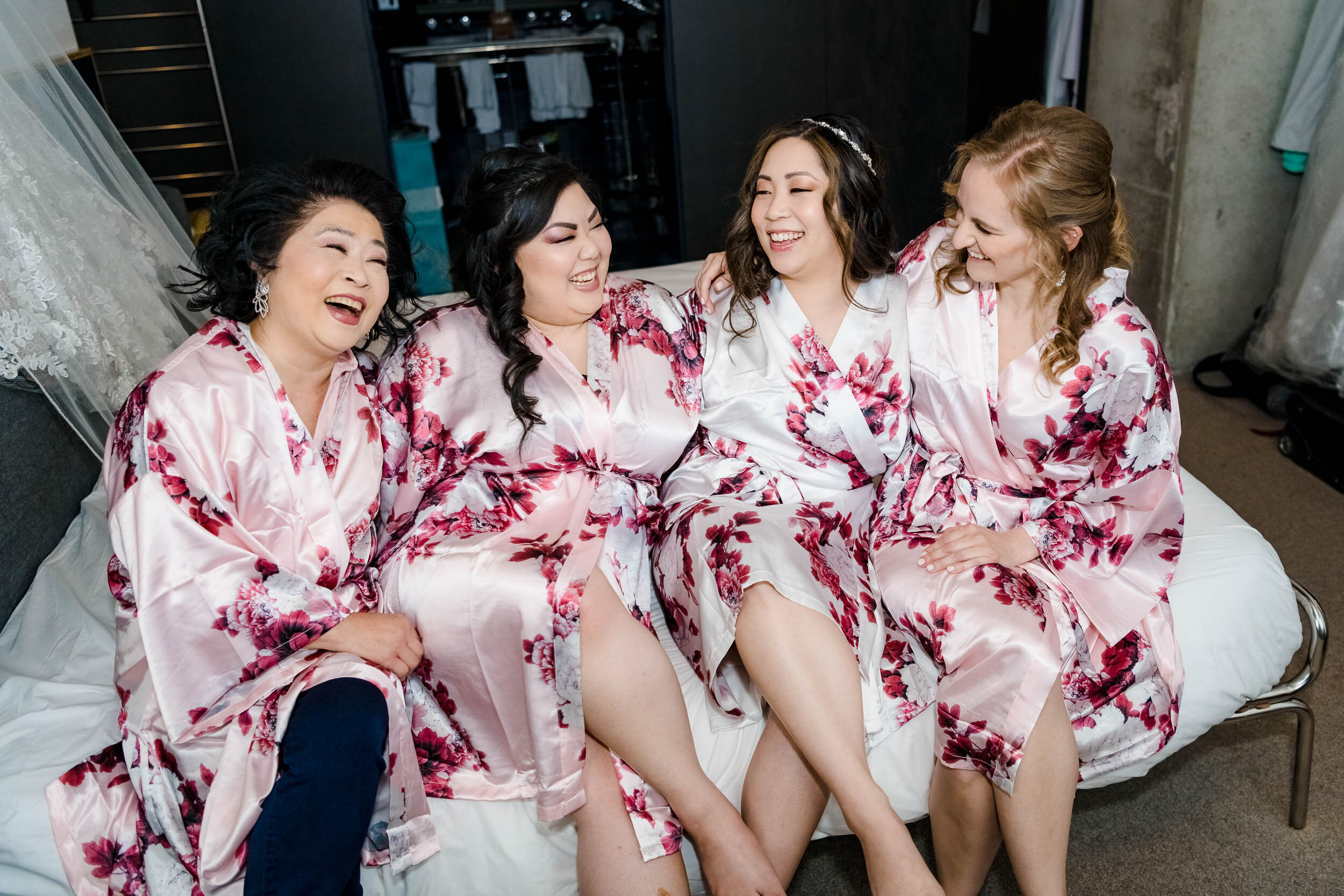 Top Wedding Photographers Near Me | Ace Hotel | J. Brown Photography | robe photo of bride and bridesmaids.
