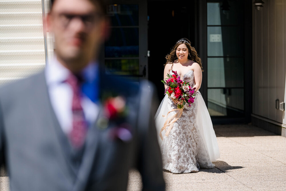 Top Wedding Photographers Near Me | Ace Hotel | J. Brown Photography | bride and groom first look.