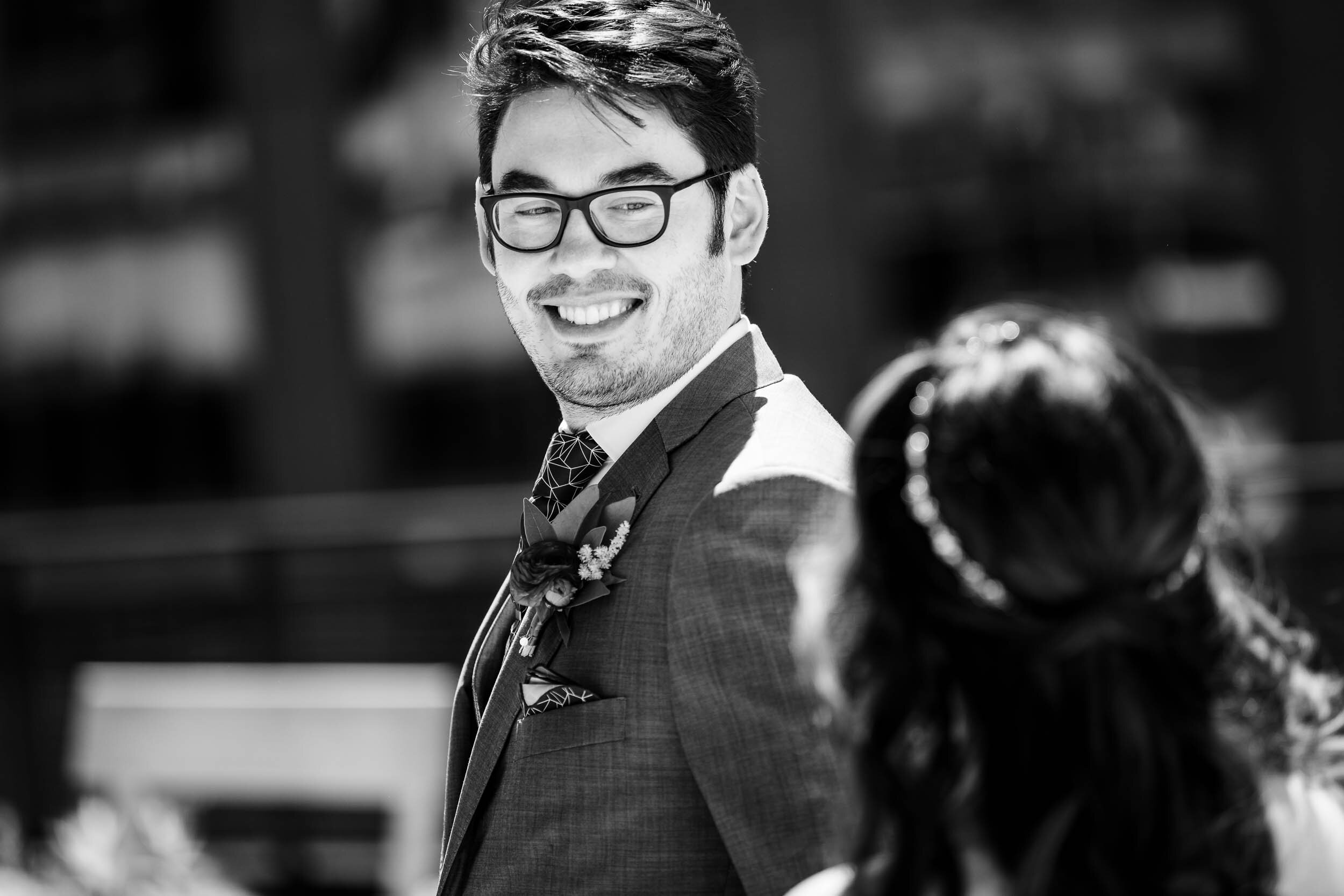 Top Wedding Photographers Near Me | Ace Hotel | J. Brown Photography | groom looks to the bride.