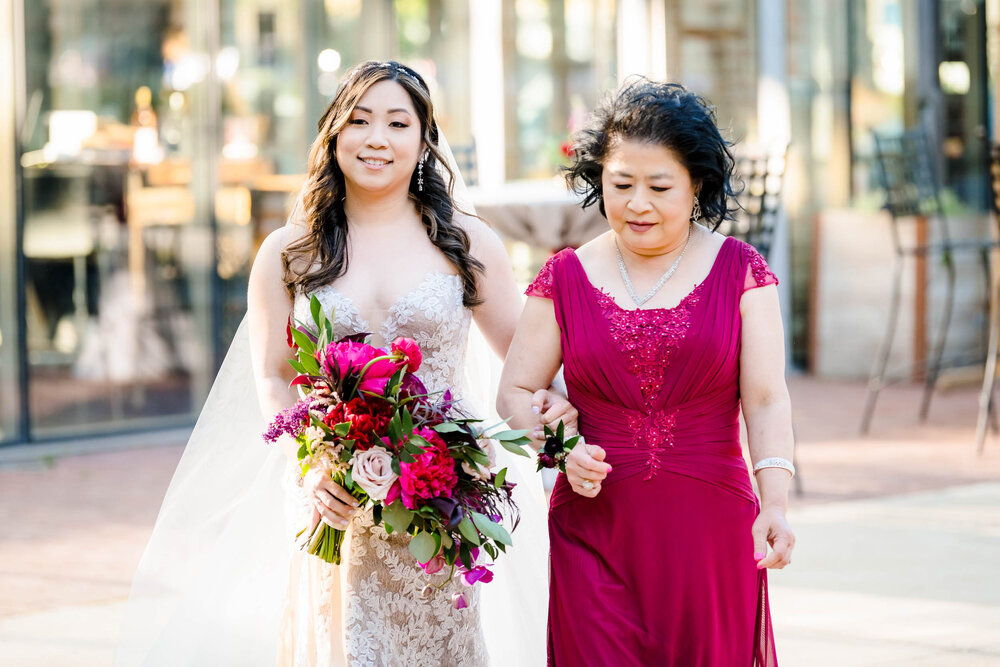 Top Wedding Photographers Near Me | City Winery | J. Brown Photography | bride walks mom down aisle.