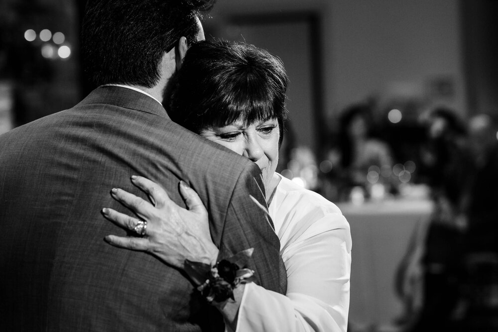 Top Wedding Photographers Near Me | City Winery | J. Brown Photography | emotional moment during mother-son dance.
