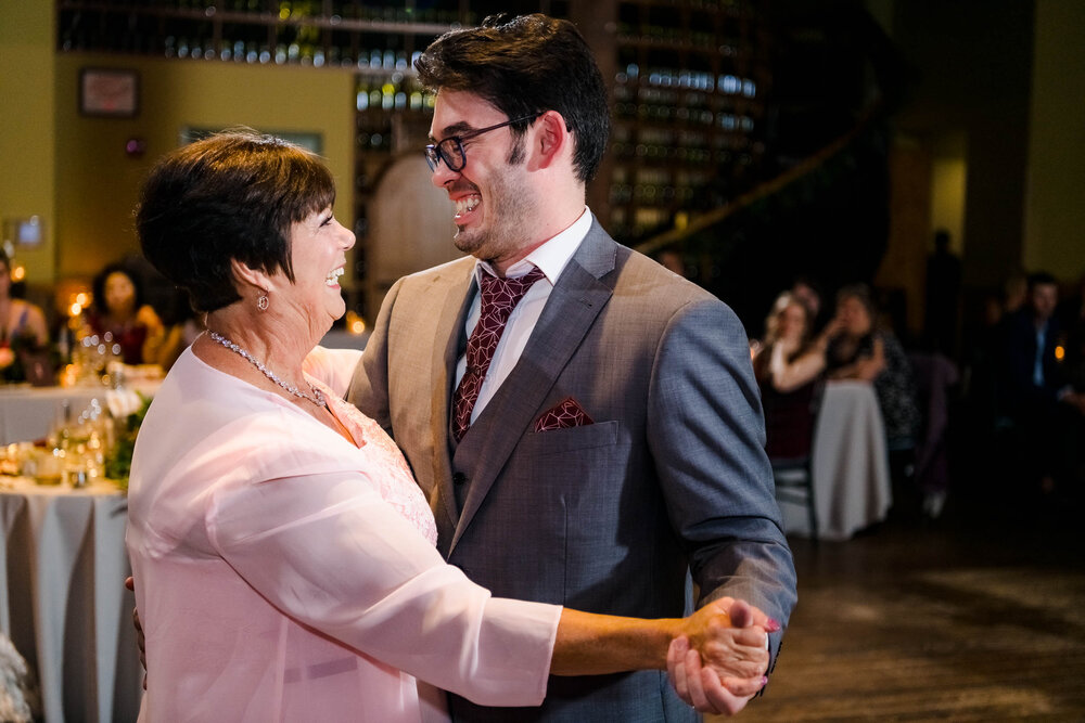 Top Wedding Photographers Near Me | City Winery | J. Brown Photography | mother-son dance during reception.