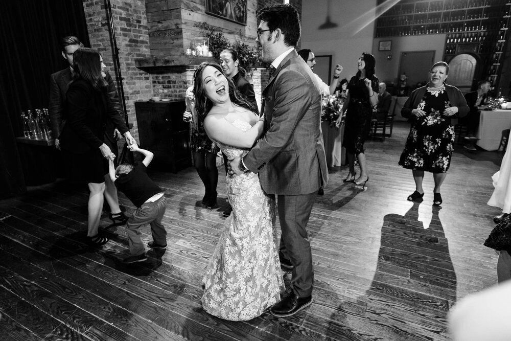 Wedding Day Photos | City Winery | J. Brown Photography | bride and groom dance floor moment.