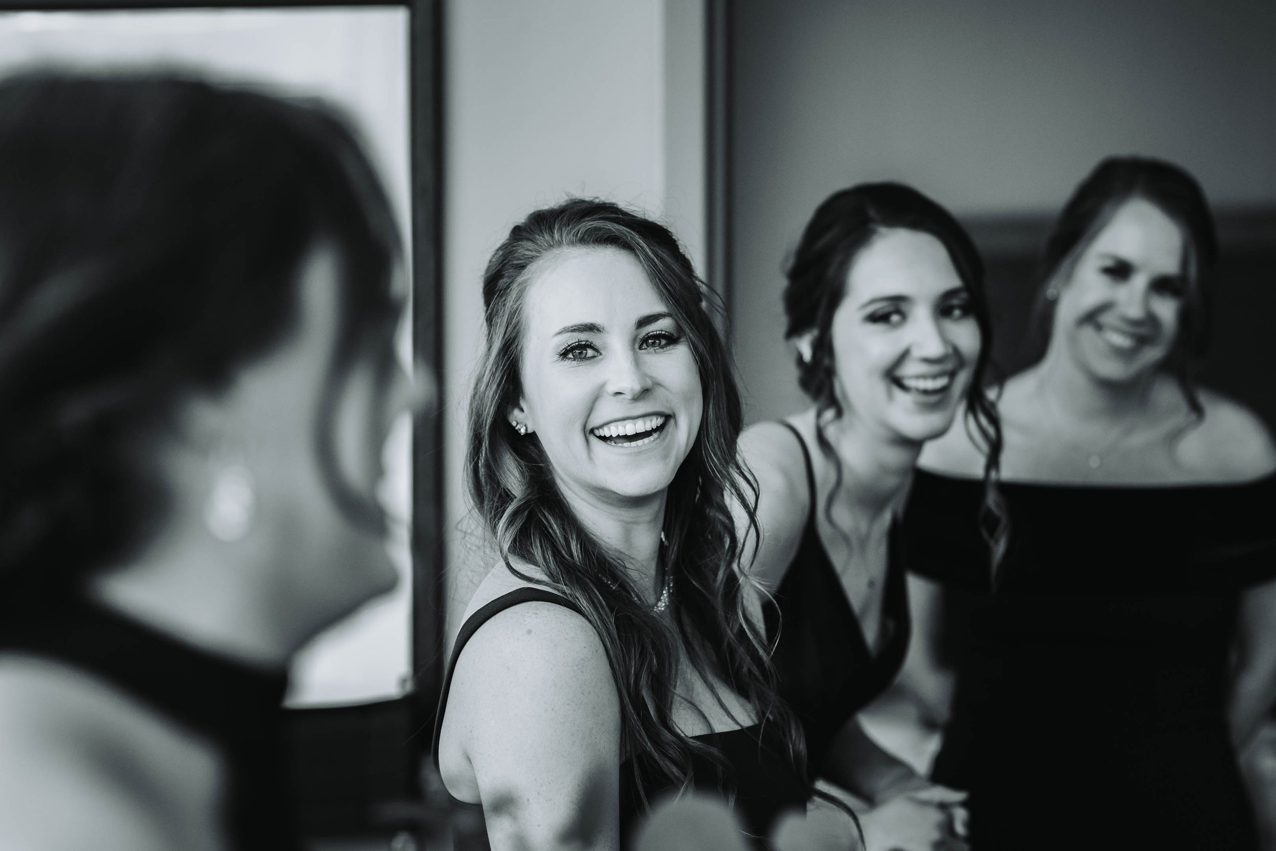 Wedding Day Photos | Ravenswood Event Center | J. Brown Photography | candid photo of bridesmaids