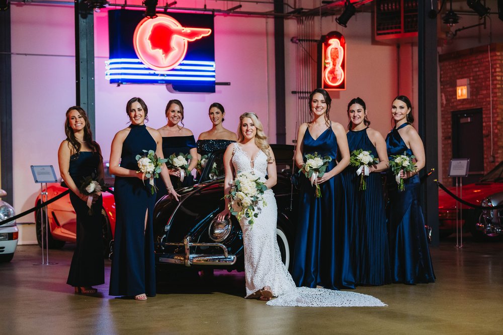 Chicago Wedding Photographer | Ravenswood Event Center | J. Brown Photography | bride and bridesmaids portrait