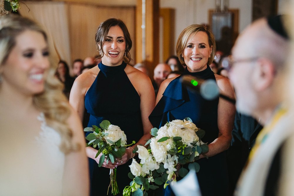 Chicago Wedding Photographer | Ravenswood Event Center | J. Brown Photography | maid of honor during jewish wedding ceremony