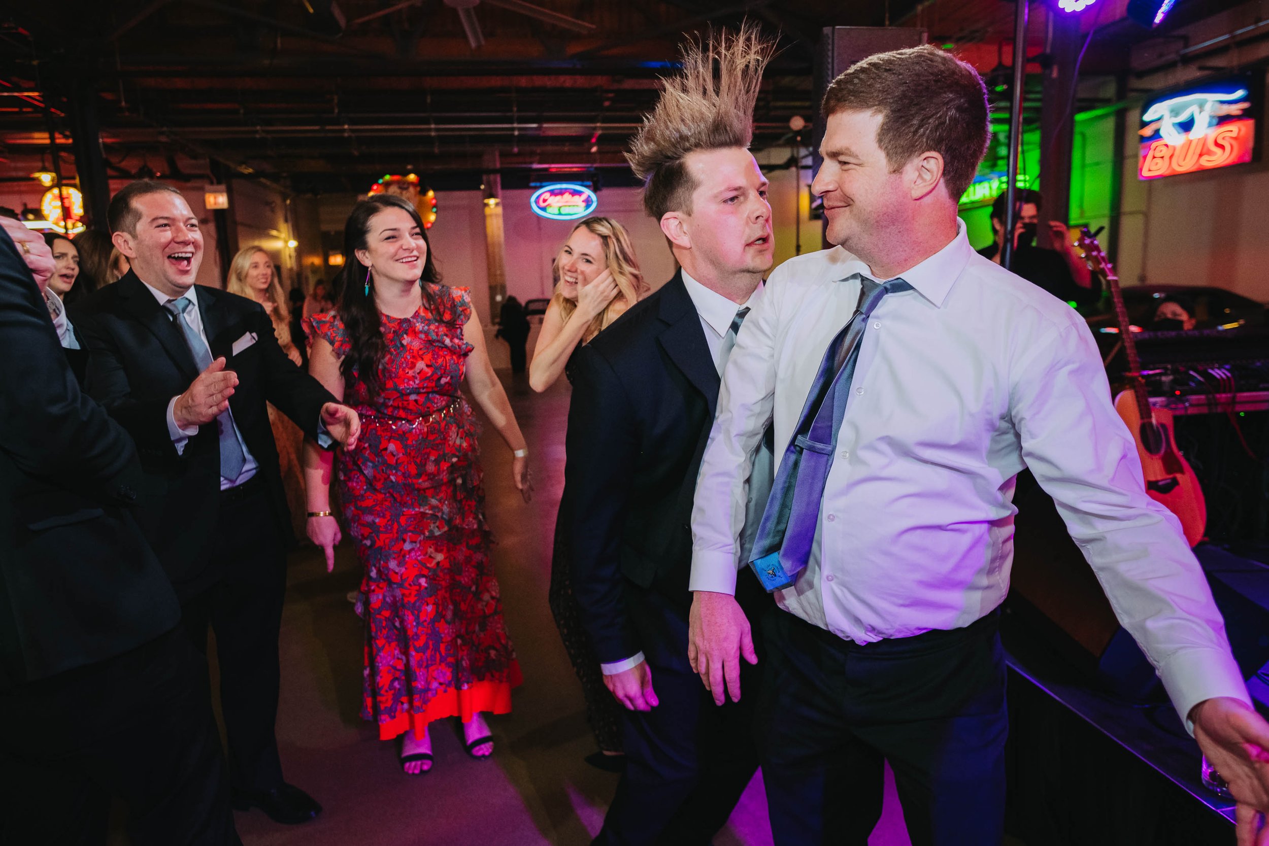 Wedding Day Photos | Ravenswood Event Center | J. Brown Photography | funny moment of guest on dance floor