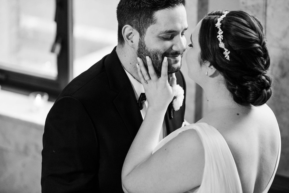 Chicago Wedding Photographer | Newberry Library | J. Brown Photography | bride and groom first look. 