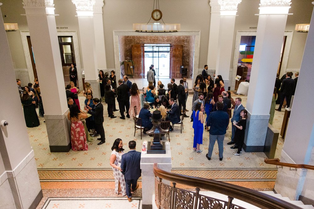 Chicago Wedding Photographer | Newberry Library | J. Brown Photography | cocktail hour photo. 