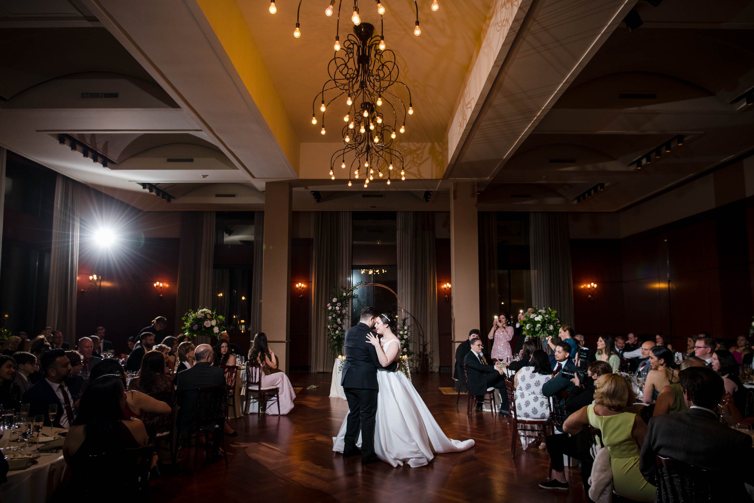Chicago Wedding Photographer | Newberry Library | J. Brown Photography | creative photo of first dance.